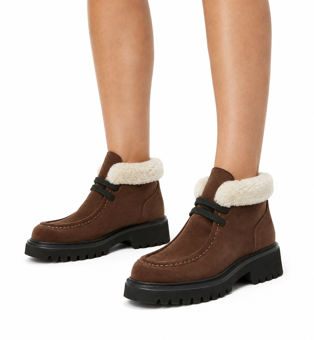 KINETIC SHEARLING LINED SUEDE WALLABY BOOTIE — Item 6 of 6