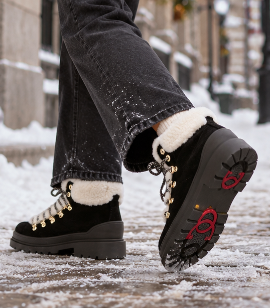 LAUGH SHEARLING LINED SUEDE BOOTIE — Item 5 of 21