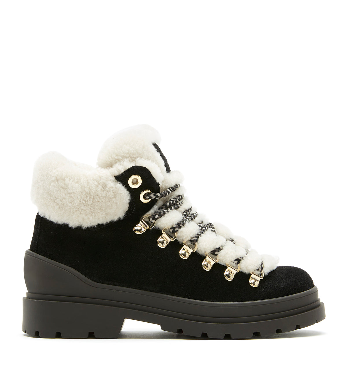 LAUGH SHEARLING LINED SUEDE BOOTIE
