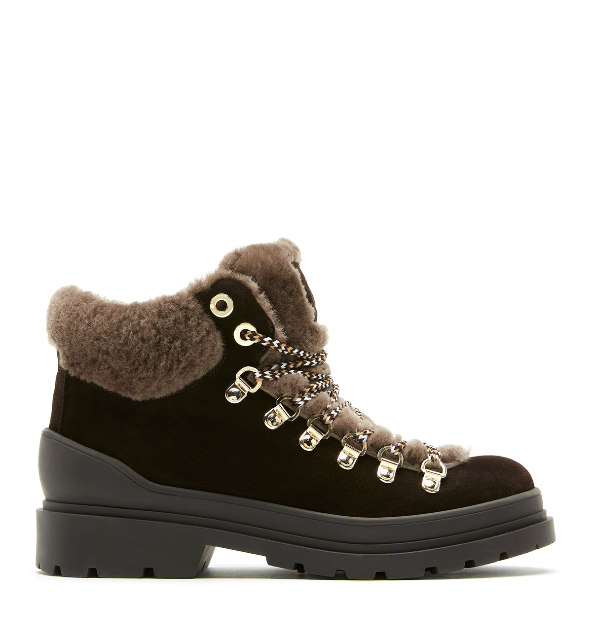 LAUGH SHEARLING LINED SUEDE BOOTIE