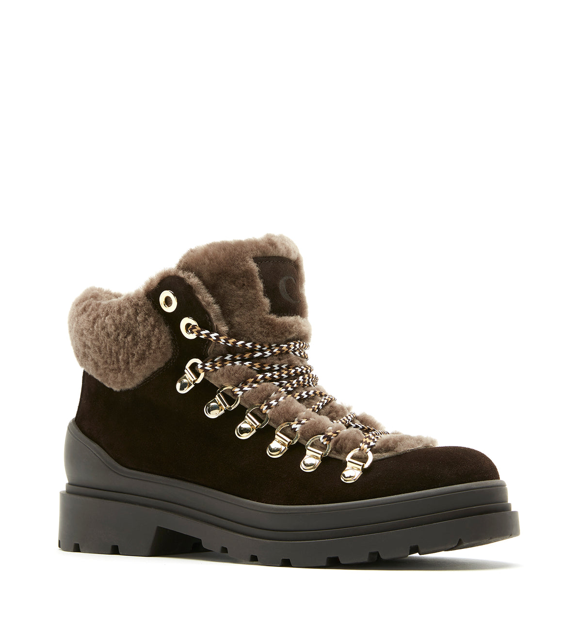 LAUGH SHEARLING LINED SUEDE BOOTIE