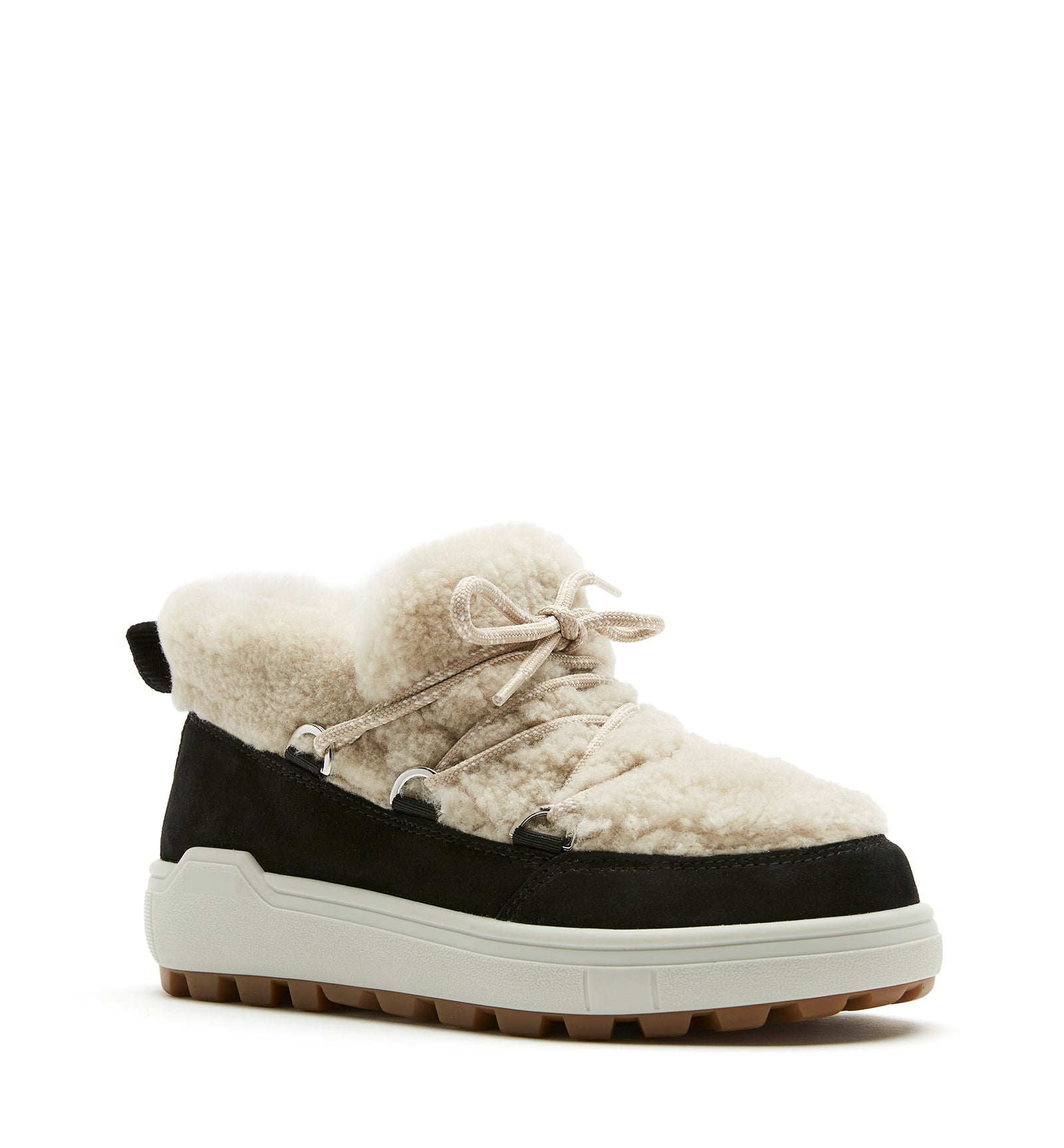 LAUPEN SHEARLING-LINED SUEDE BOOTIE
