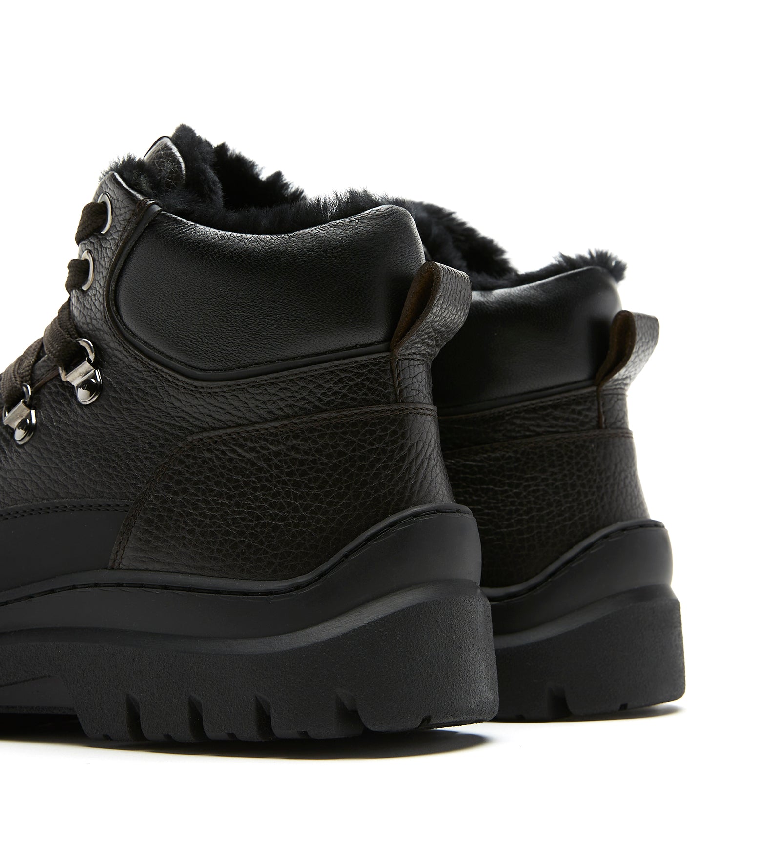 LODANO SHEARLING LINED PEBBLED LEATHER BOOT