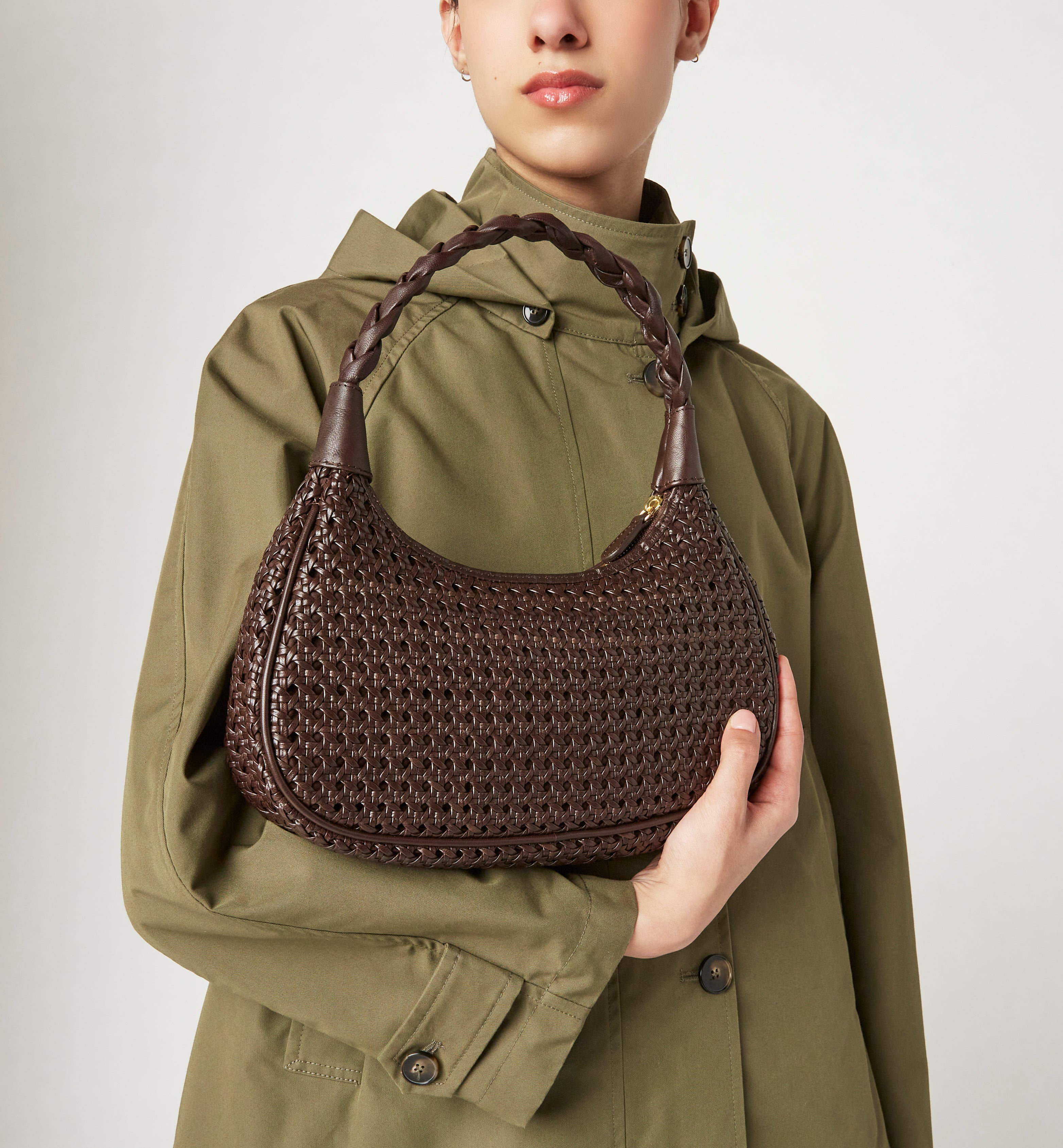 PATTI SAC À BANDOULIÈRE EN CUIR TRESSÉ