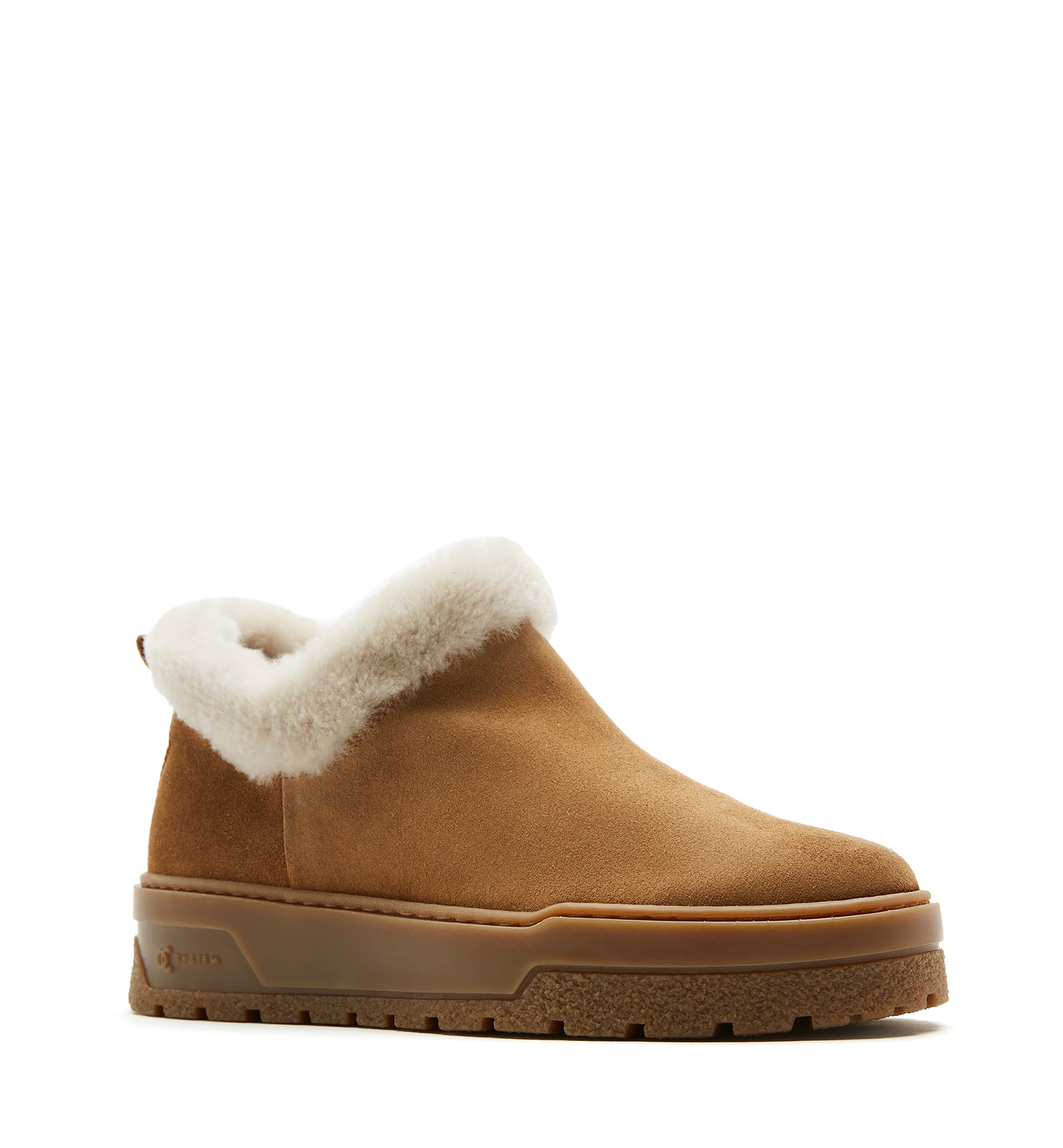 LUGANO BOTTINES EN SUÈDE DOUBLÉES DE MOUTON