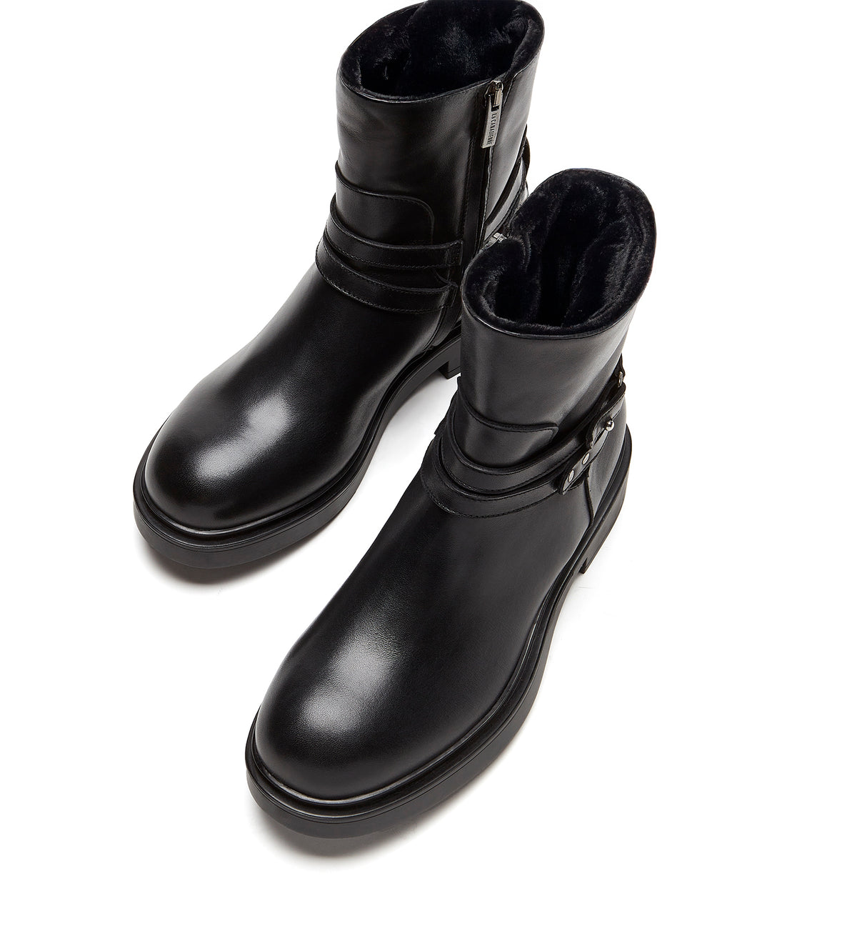 MACKROCK SHEARLING LINED LEATHER BOOTIE - La Canadienne