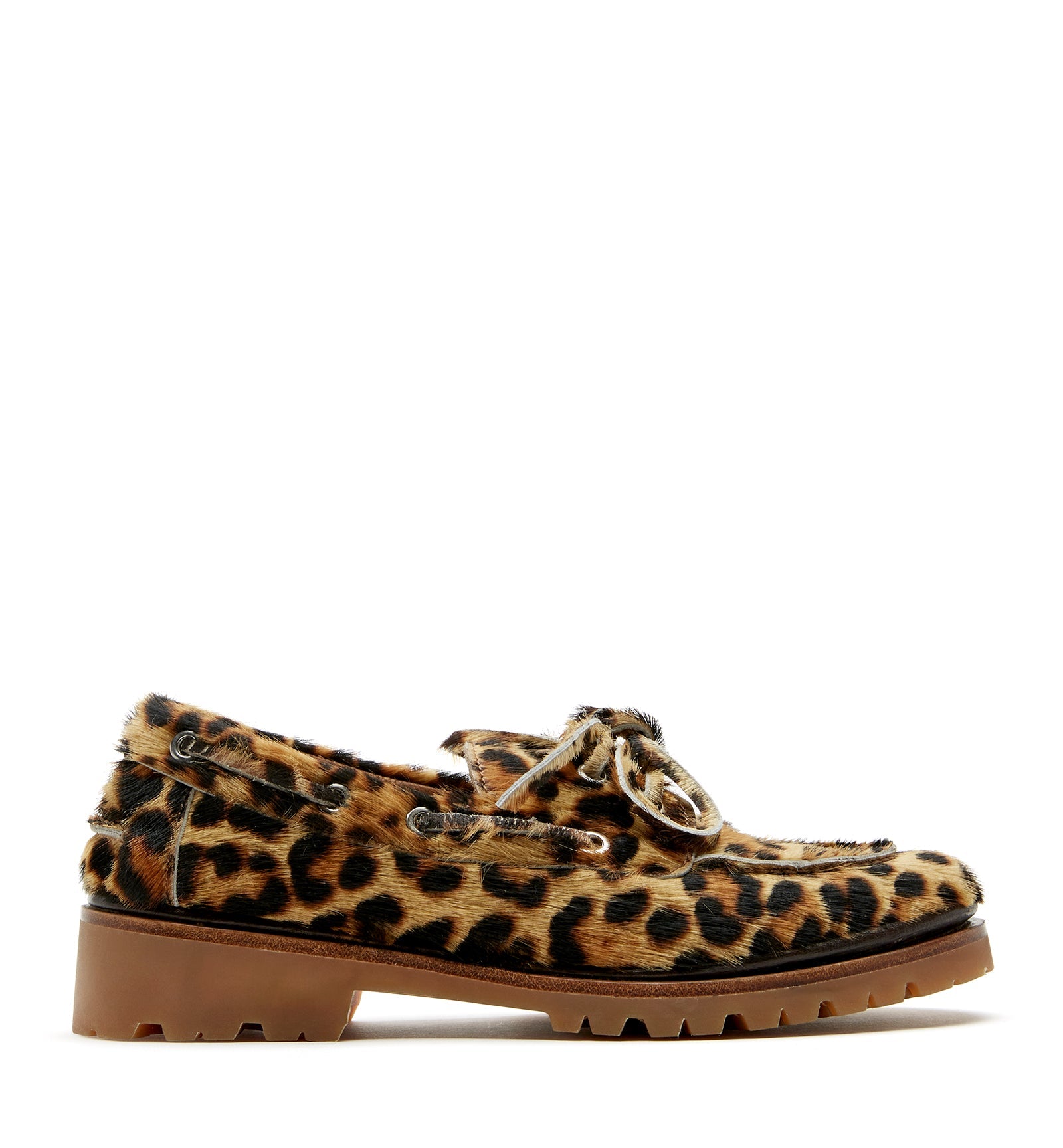MAJESTIC LEOPARD PRINT BOAT SHOE