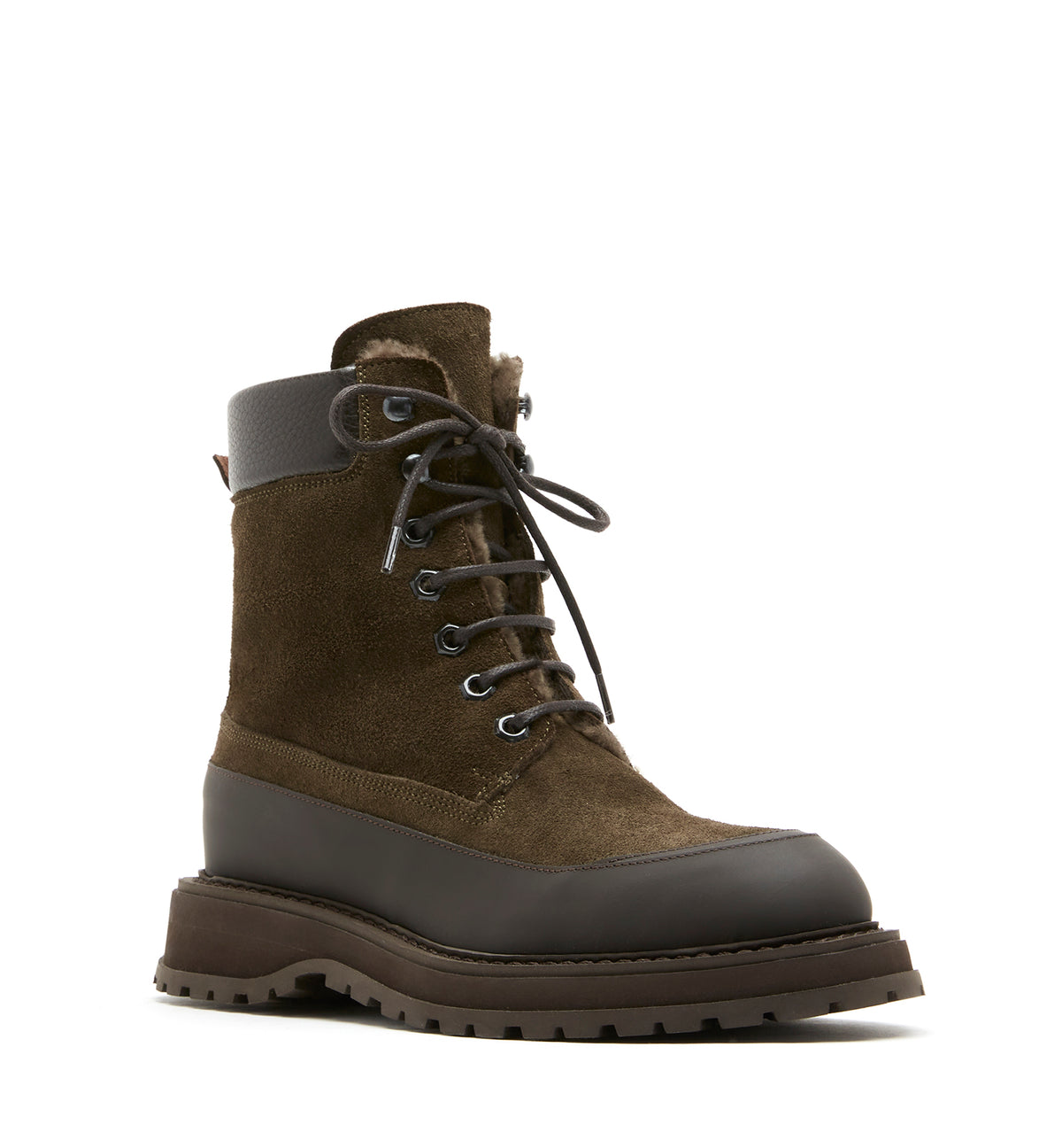 MONTANA SHEARLING LINED SUEDE HIKER BOOTIE - La Canadienne