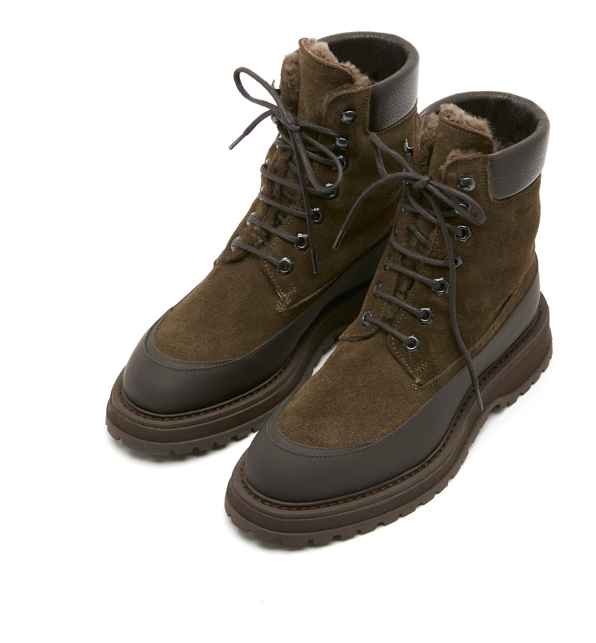 MONTANA SHEARLING LINED SUEDE HIKER BOOTIE - La Canadienne