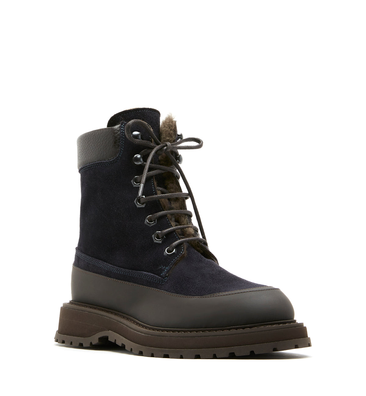 MONTANA SHEARLING LINED SUEDE HIKER BOOTIE - La Canadienne