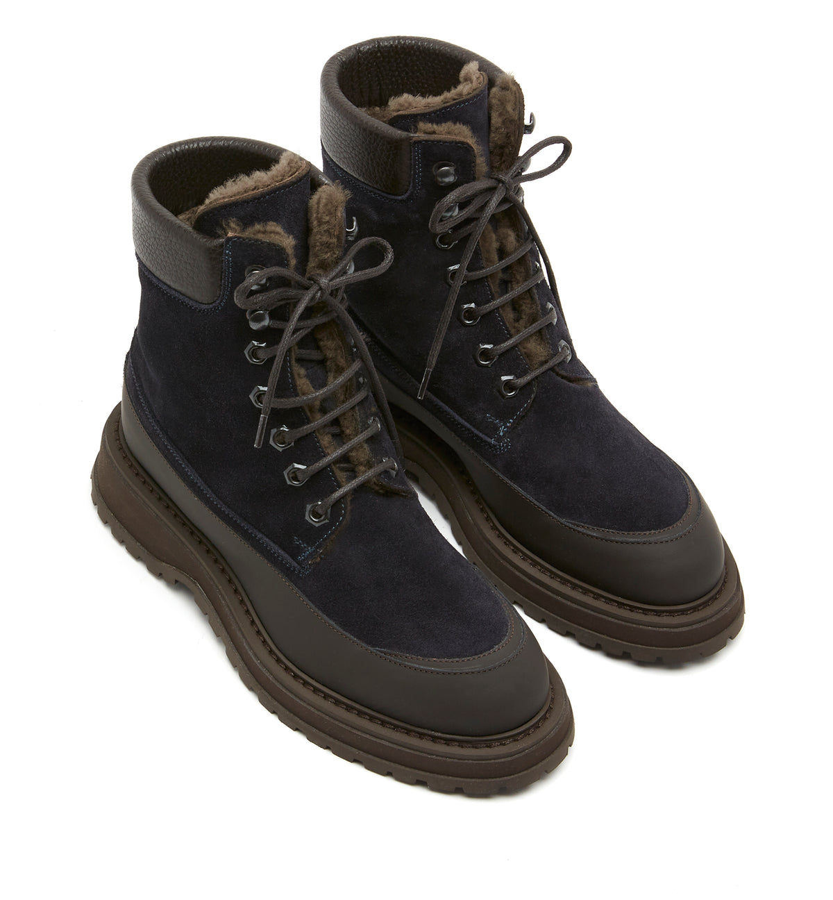 MONTANA SHEARLING LINED SUEDE HIKER BOOTIE - La Canadienne