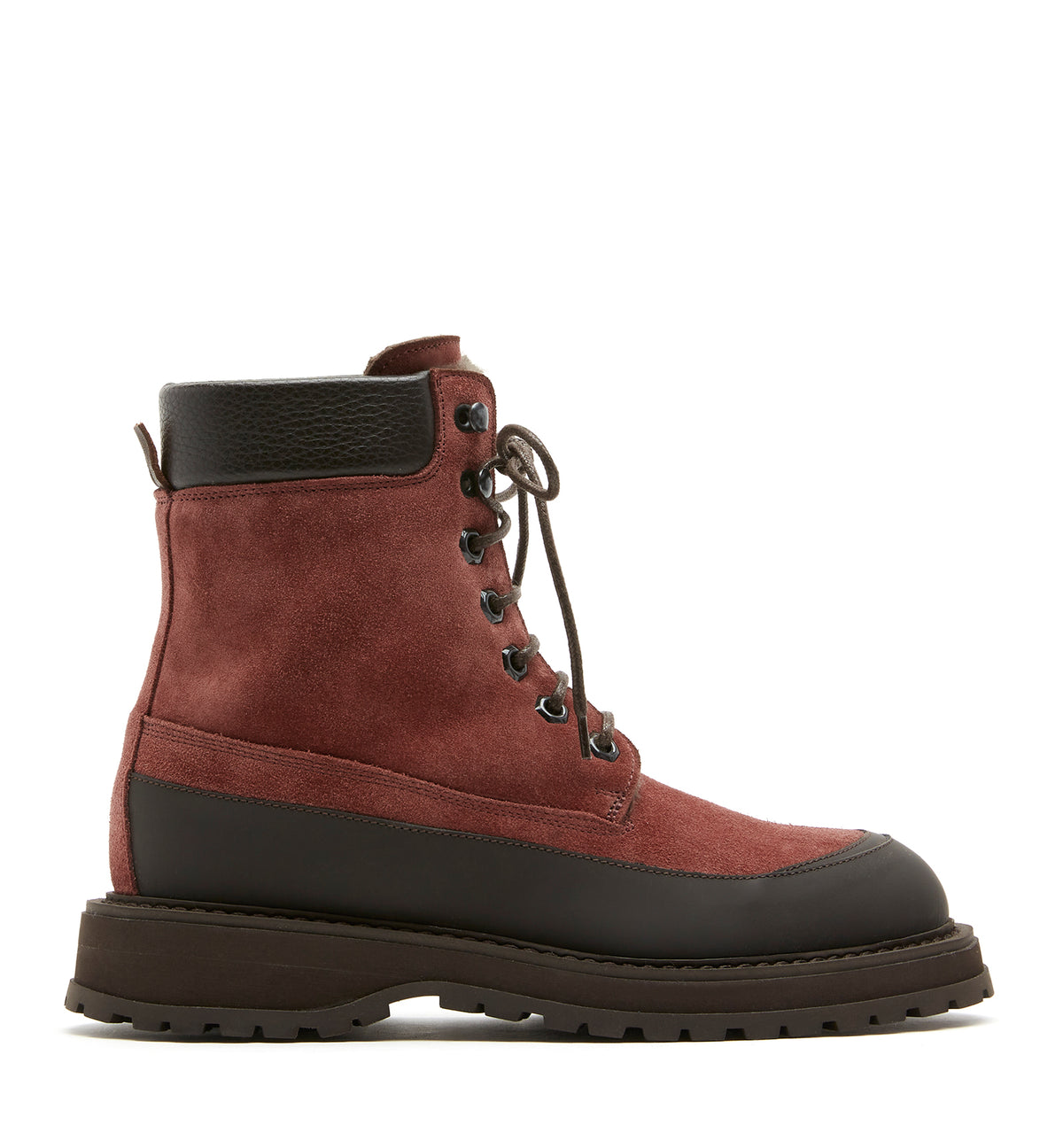 MONTANA SHEARLING LINED SUEDE HIKER BOOTIE - La Canadienne