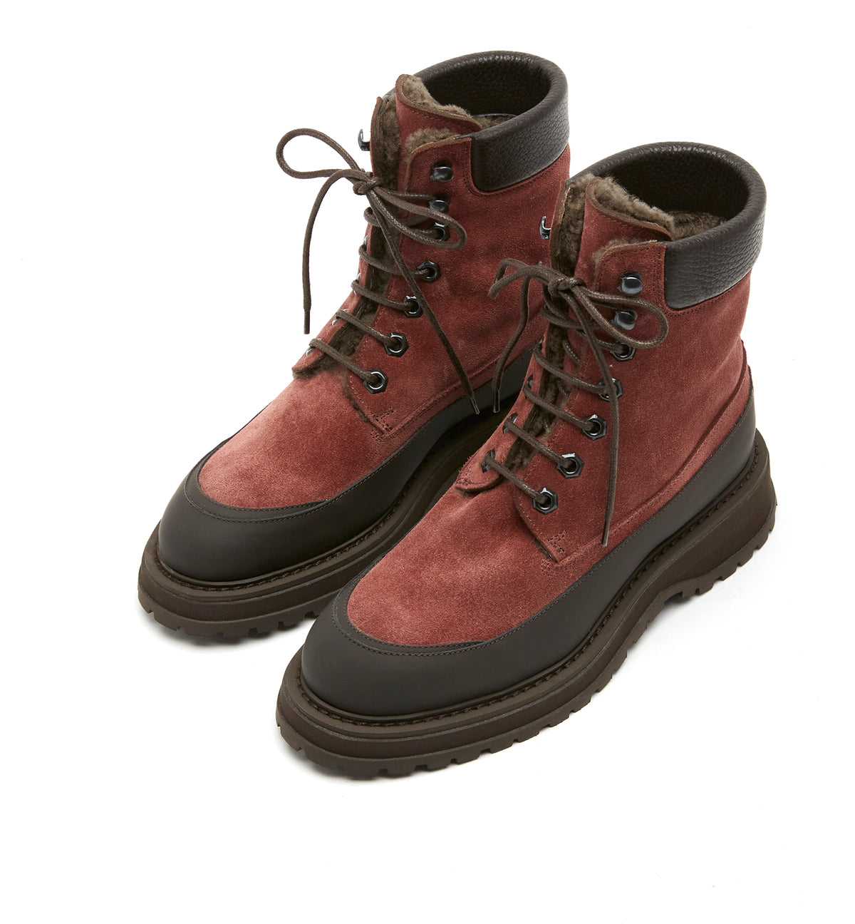 MONTANA SHEARLING LINED SUEDE HIKER BOOTIE - La Canadienne