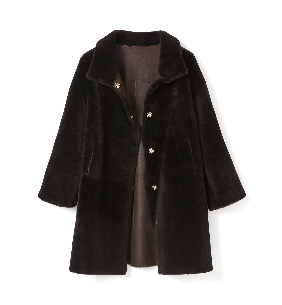 NERO MANTEAU LONG RÉVERSIBLE EN MOUTON — Elément 1 de 34