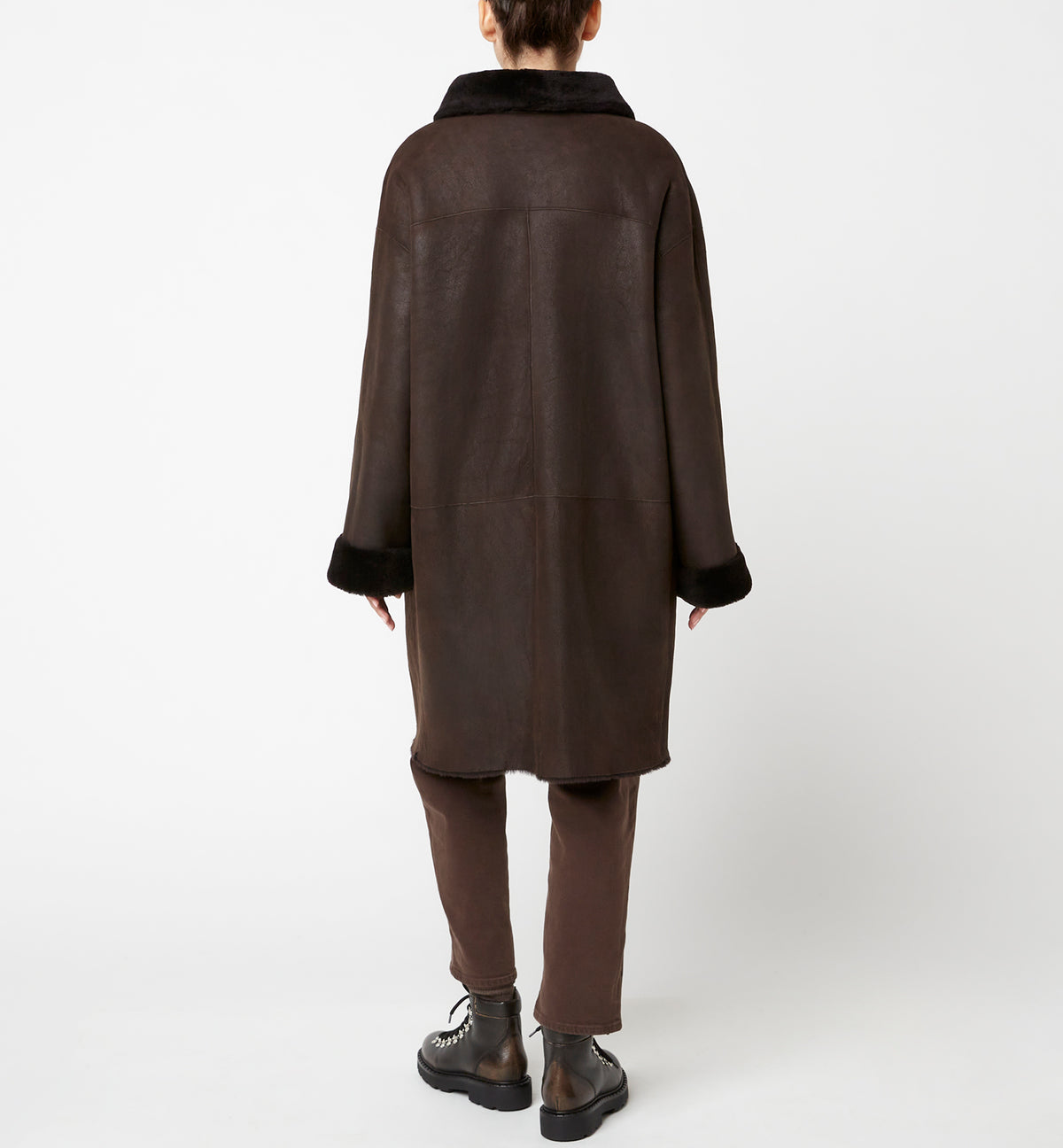NERO MANTEAU LONG RÉVERSIBLE EN MOUTON — Elément 15 de 34