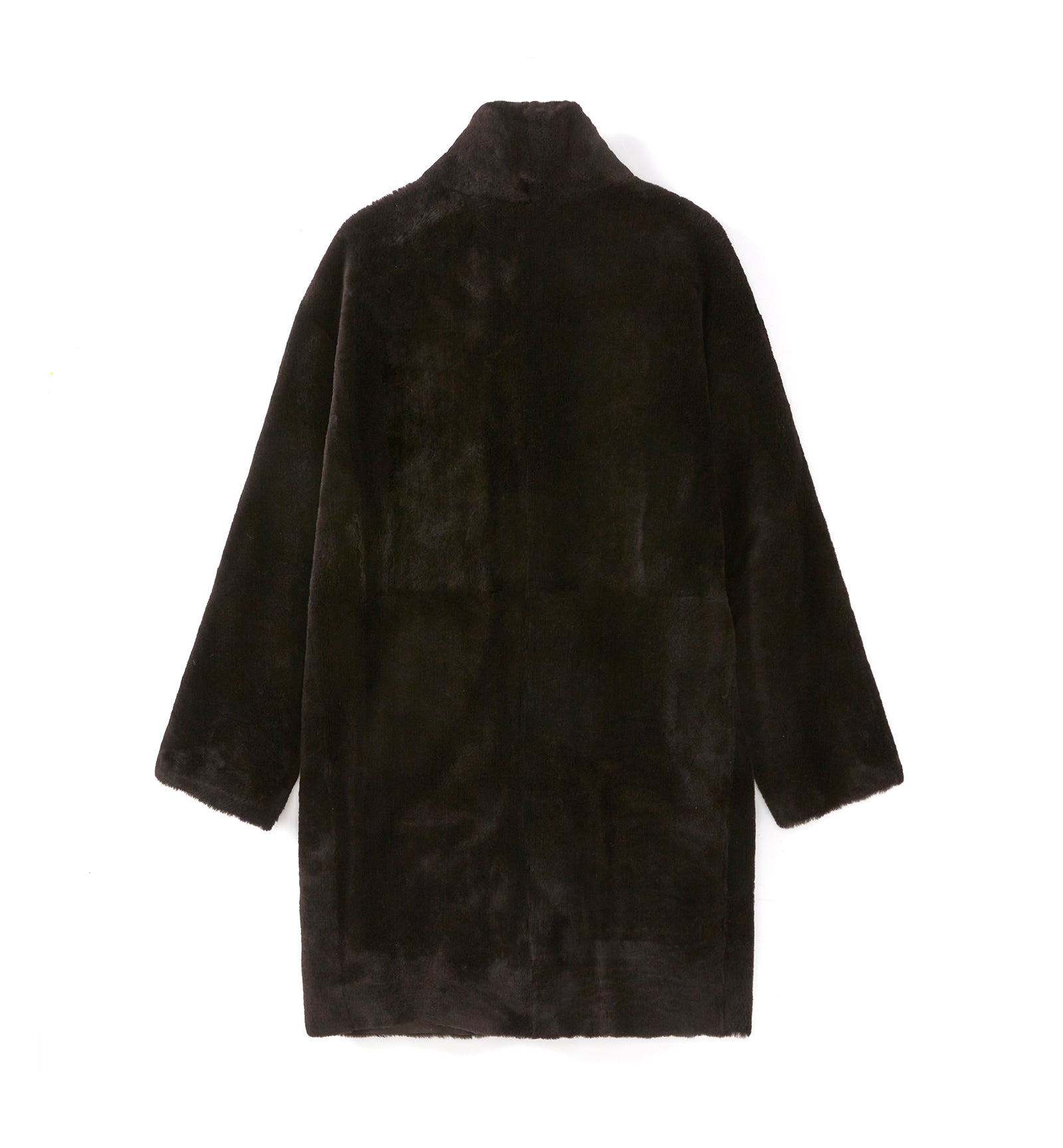 NERO SHEARLING REVERSIBLE LONG COAT