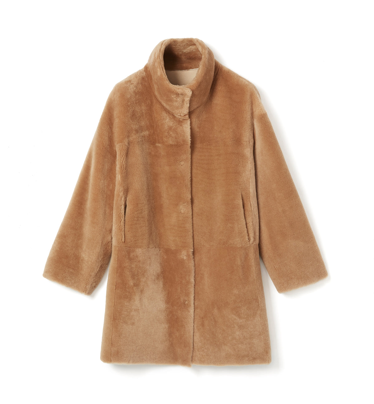 NERO MANTEAU LONG RÉVERSIBLE EN MOUTON