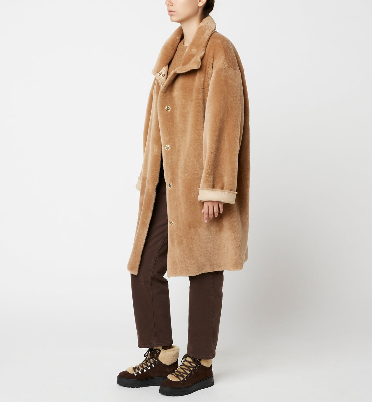NERO MANTEAU LONG RÉVERSIBLE EN MOUTON — Elément 25 de 34