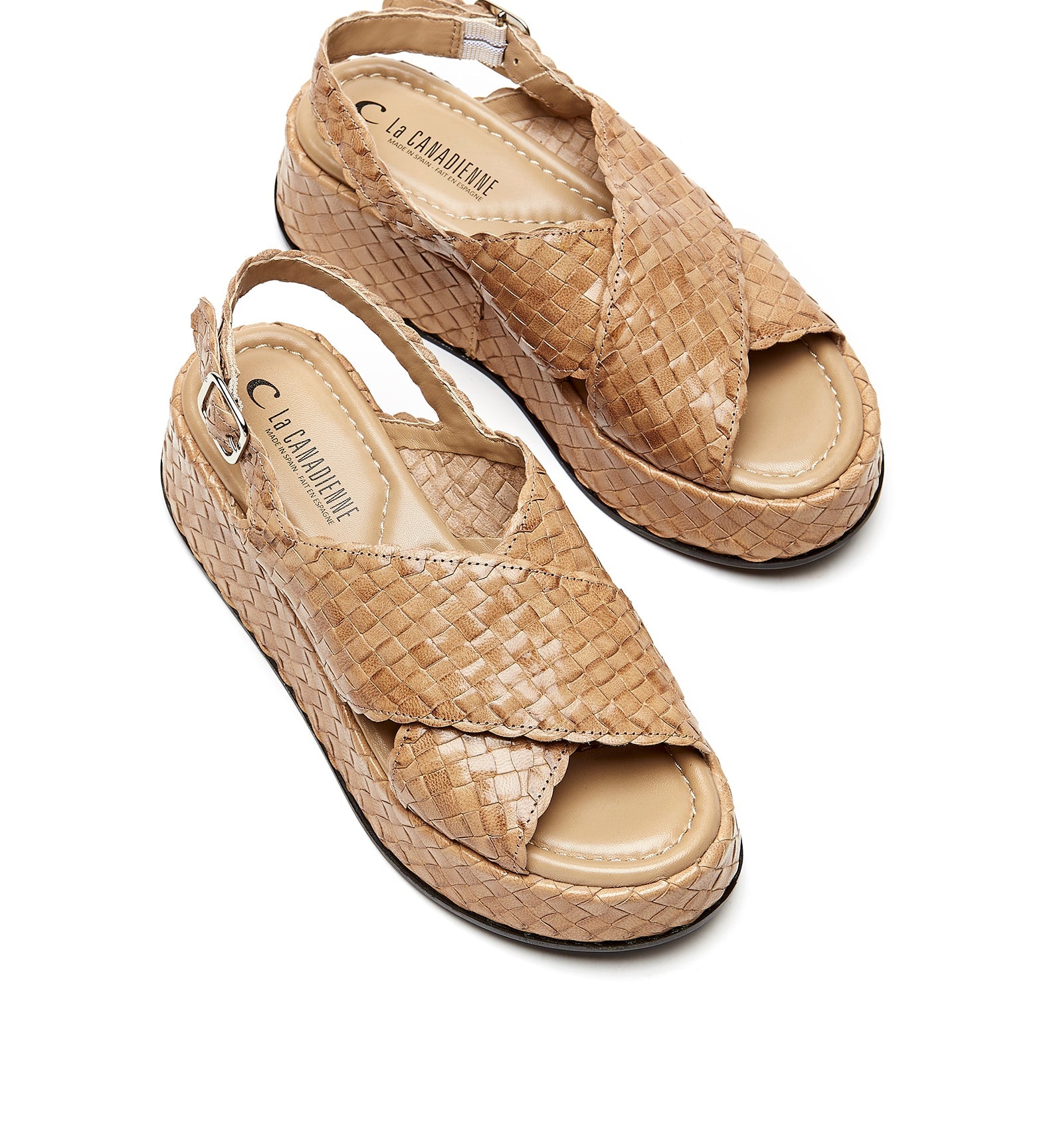 PACIFIK WOVEN LEATHER SANDAL - La Canadienne