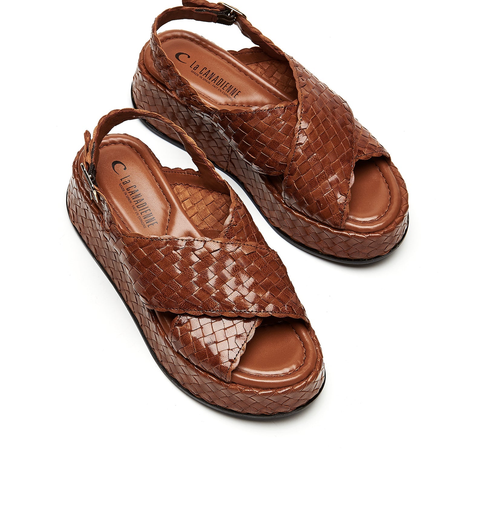 PACIFIK WOVEN LEATHER SANDAL - La Canadienne