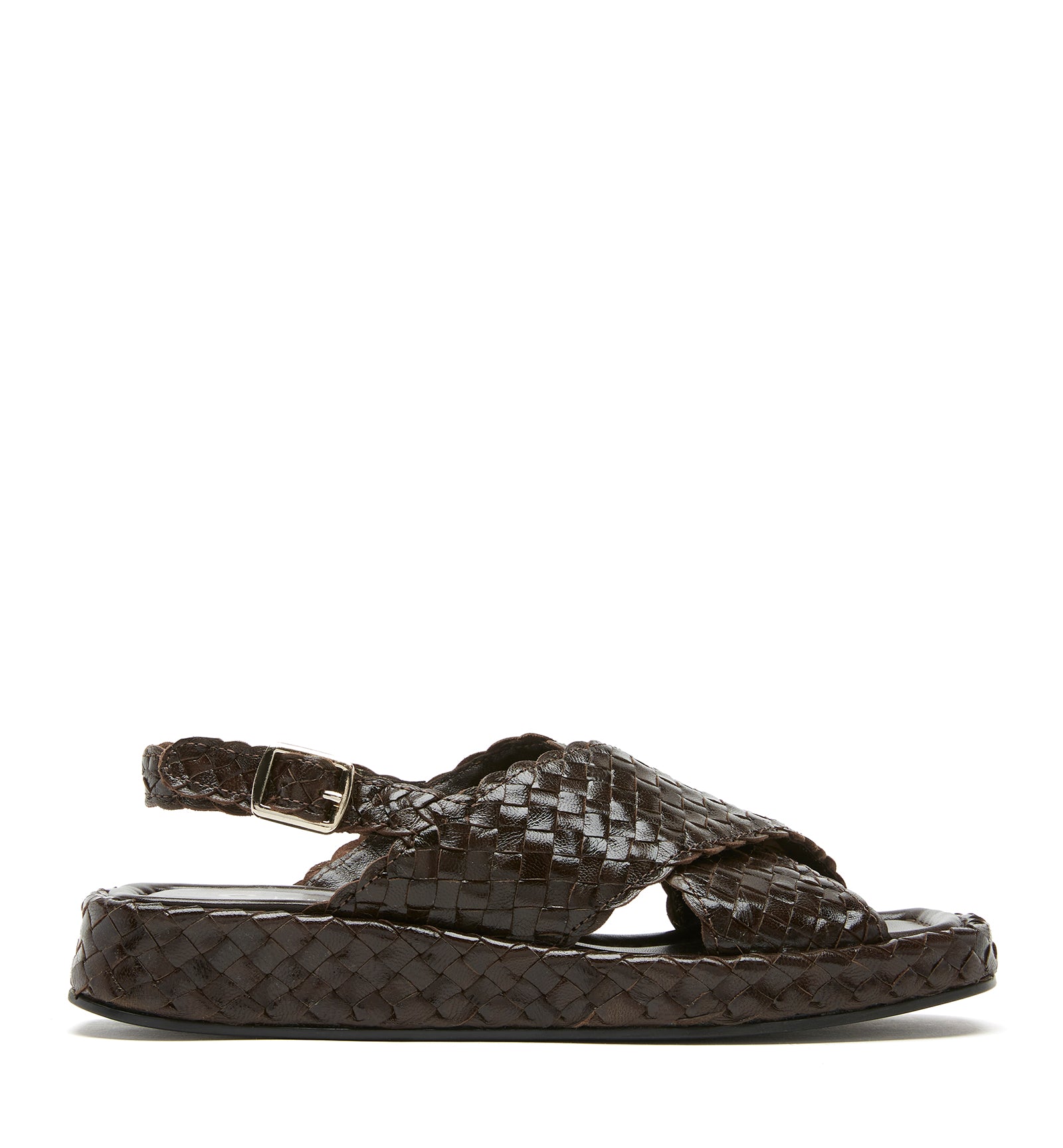 PEDRA WOVEN LEATHER SANDAL