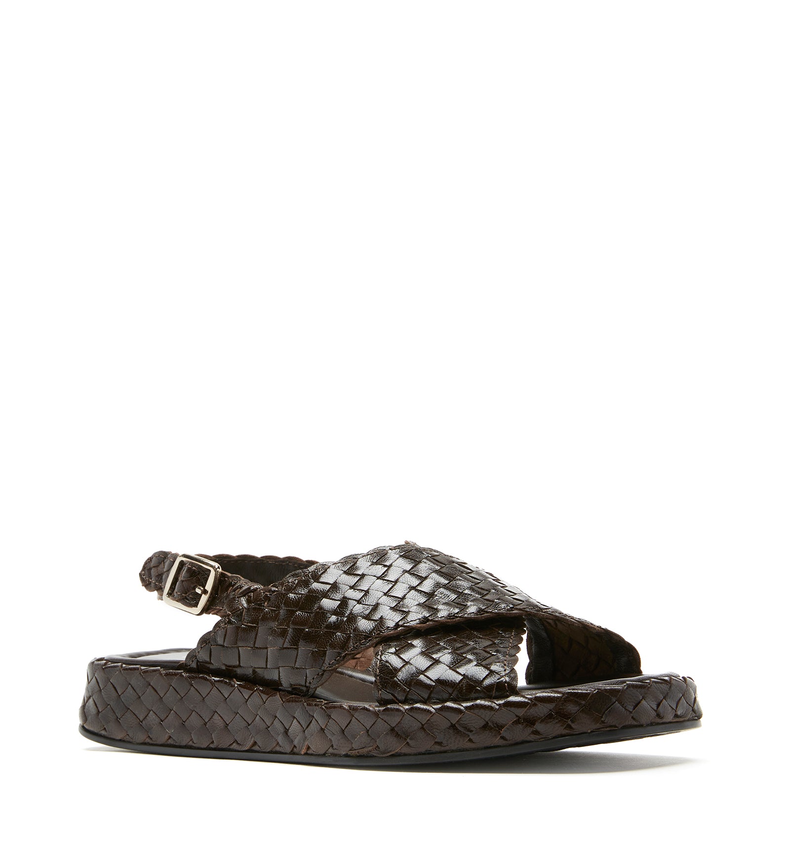 PEDRA WOVEN LEATHER SANDAL