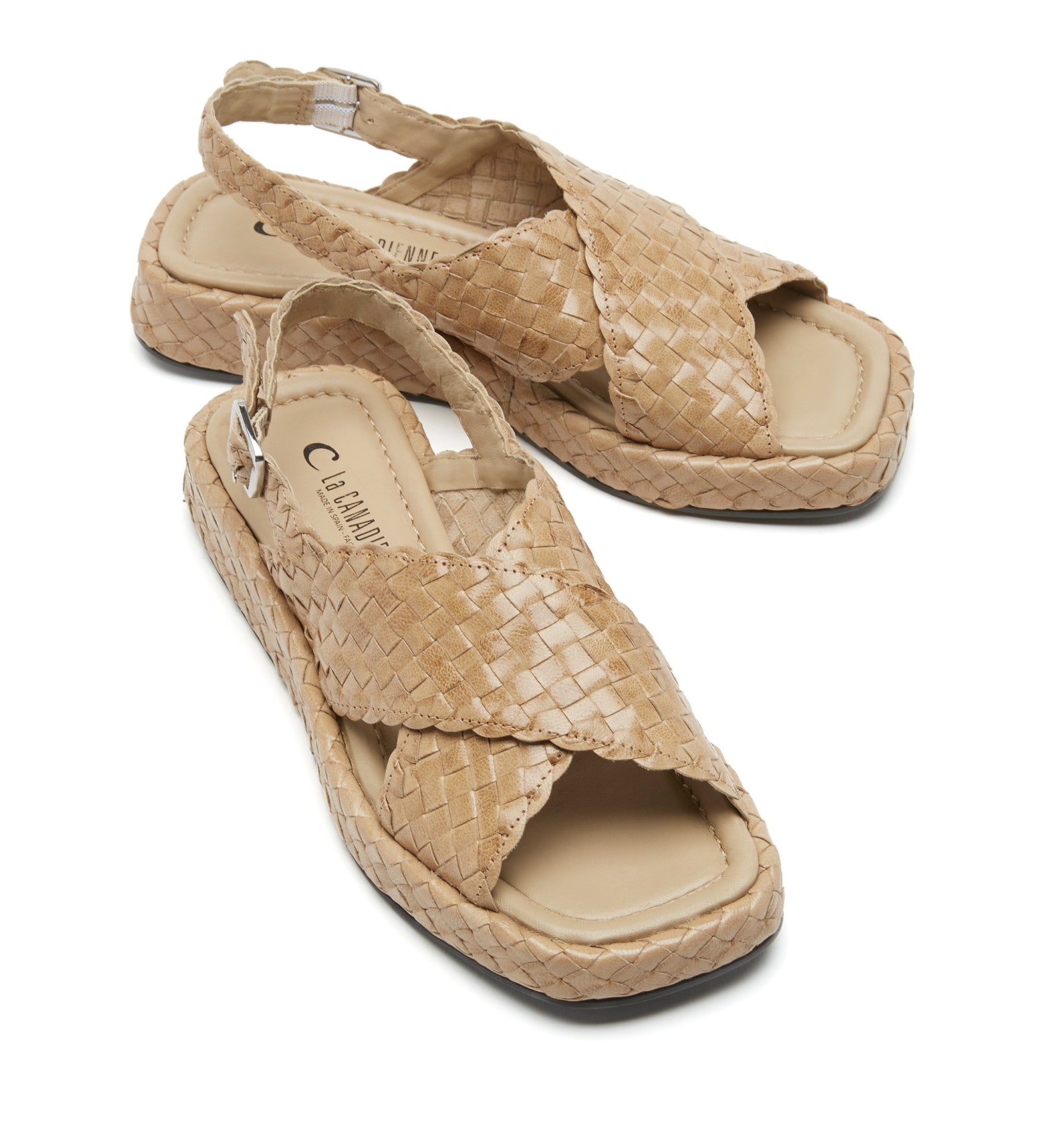 PEDRA WOVEN LEATHER SANDAL