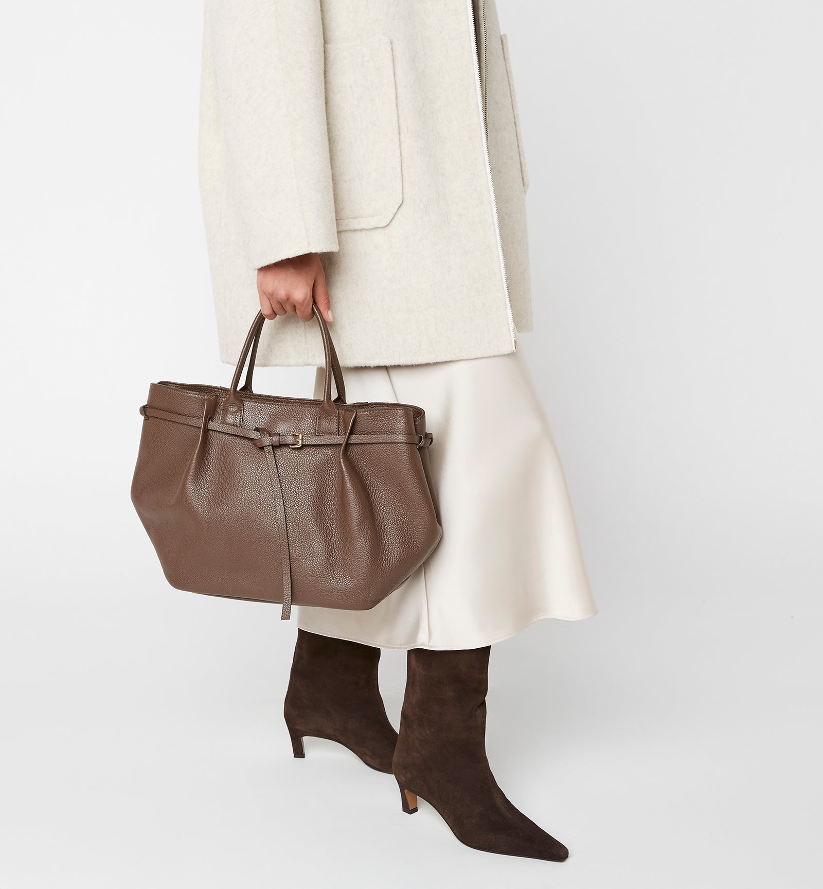 PERIE LEATHER TOTE BAG