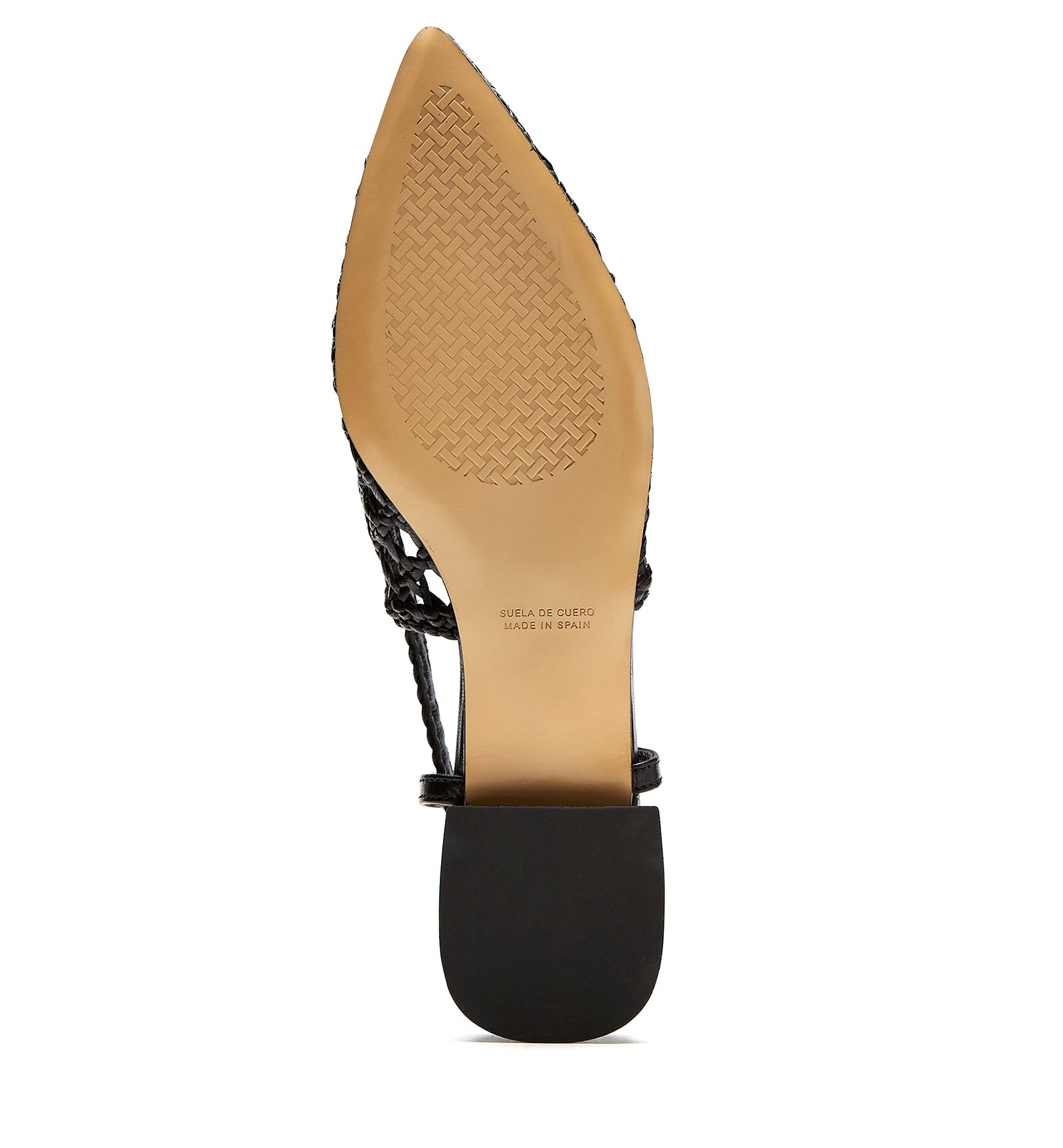 PLAYFUL SLINGBACK WOVEN LEATHER FLAT - La Canadienne