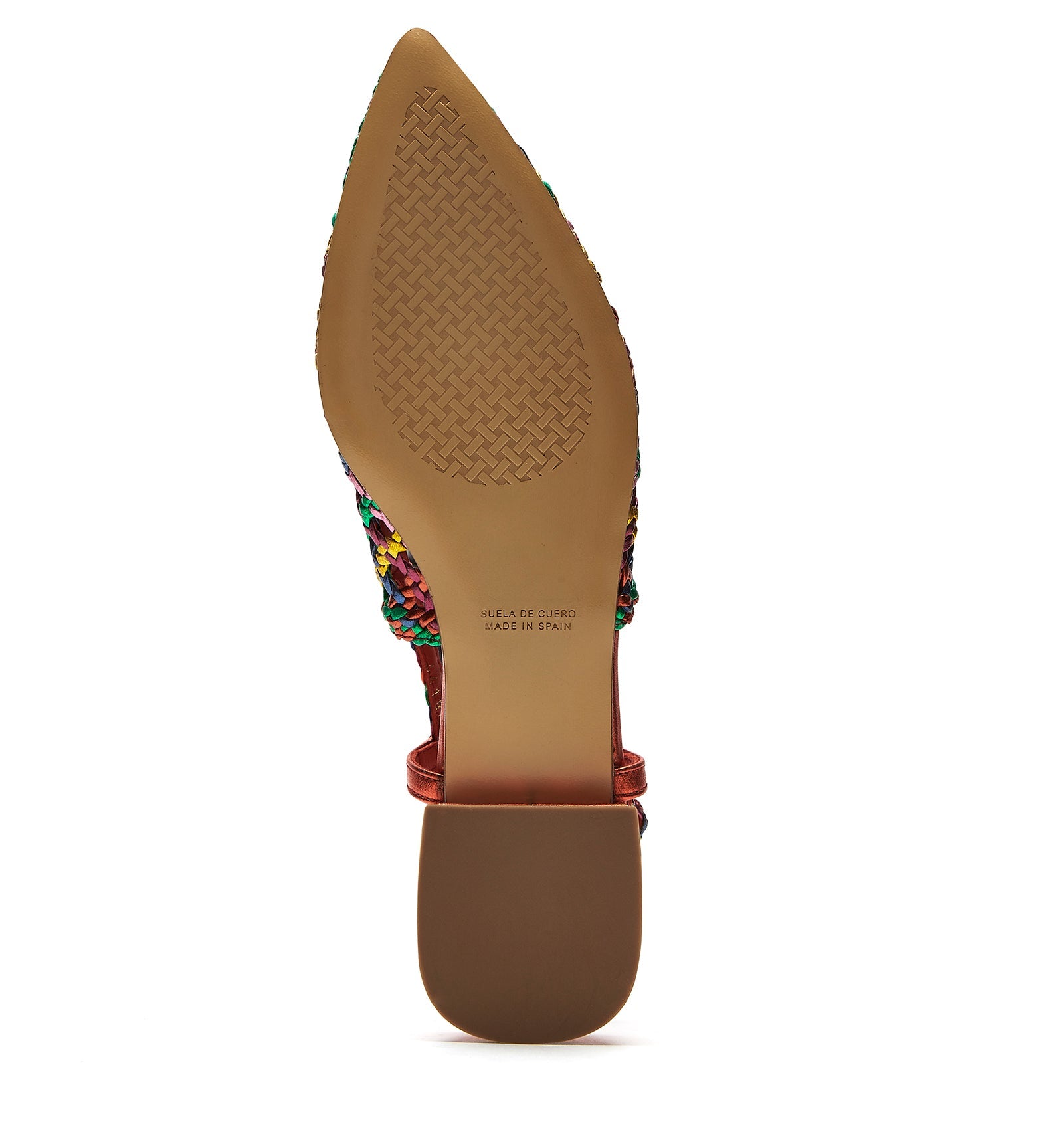 PLAYFUL SLINGBACK WOVEN LEATHER FLAT - La Canadienne