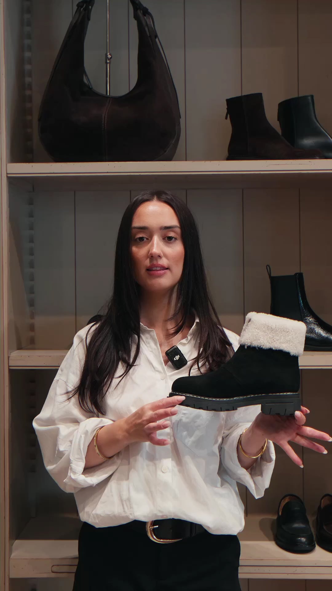 DENNIS SHEARLING-LINED SUEDE BOOTIE — Item 7 of 13
