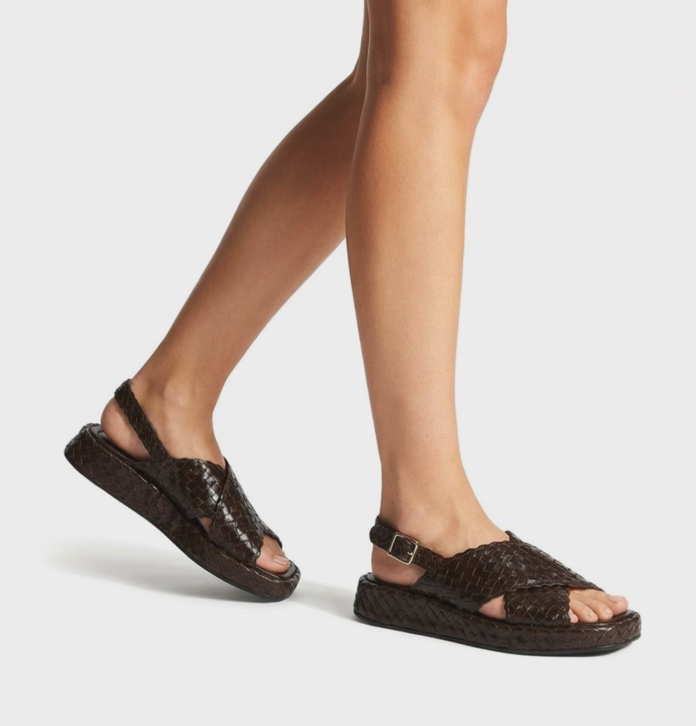 PEDRA WOVEN LEATHER SANDAL