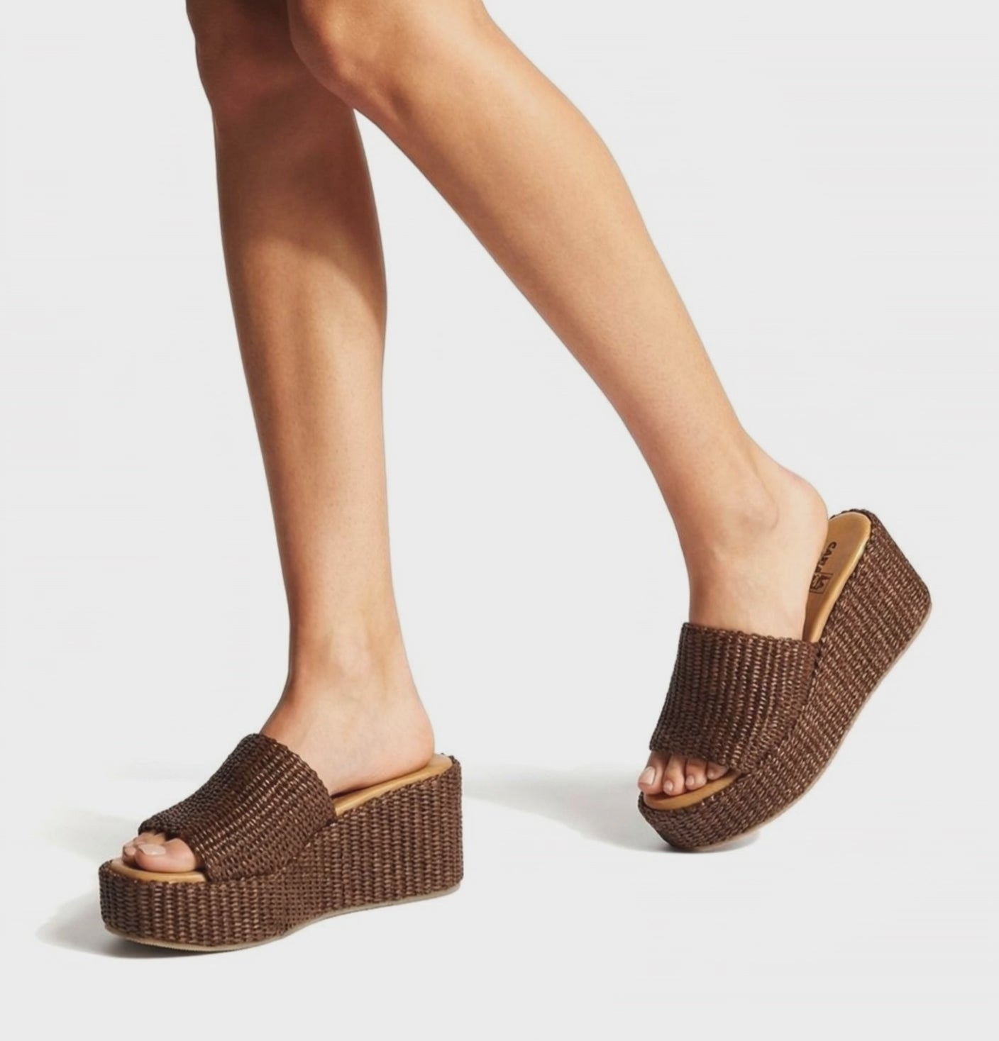 SAMI RAFFIA WEDGE SANDAL