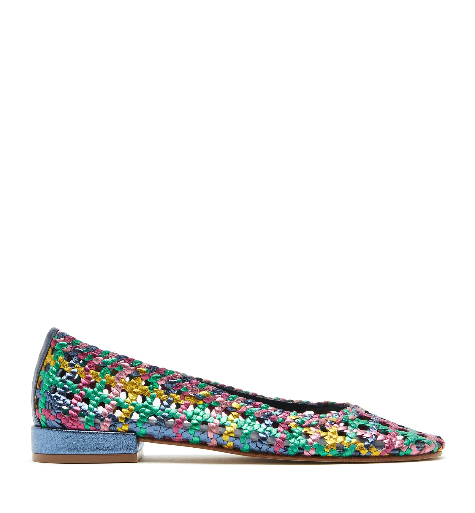 PRINCE BALLERINE EN CUIR TRESSÉ