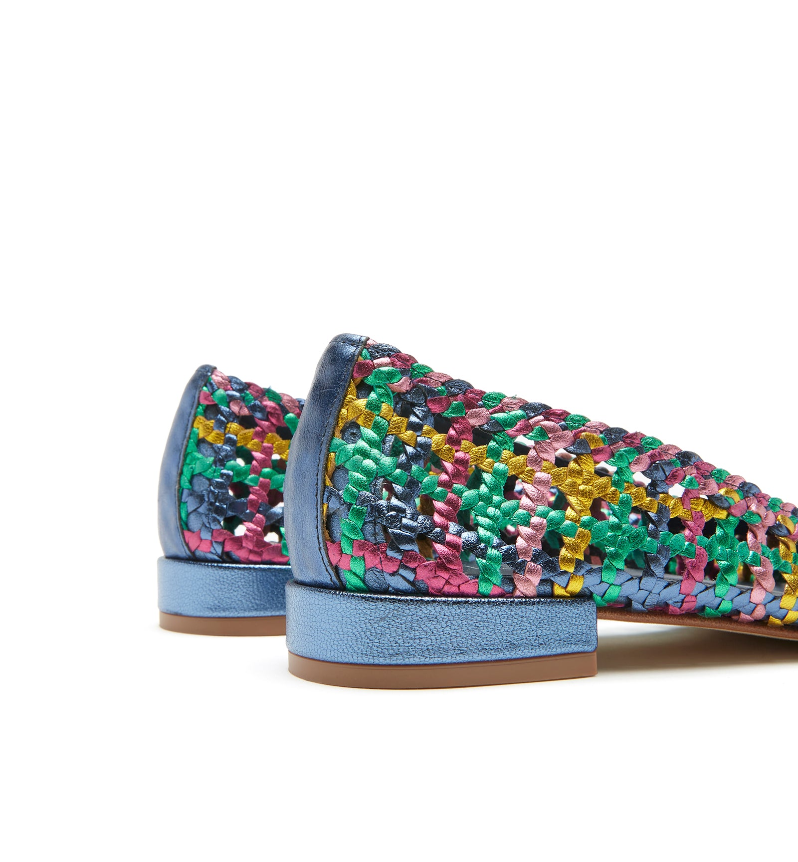 PRINCE BALLERINE EN CUIR TRESSÉ