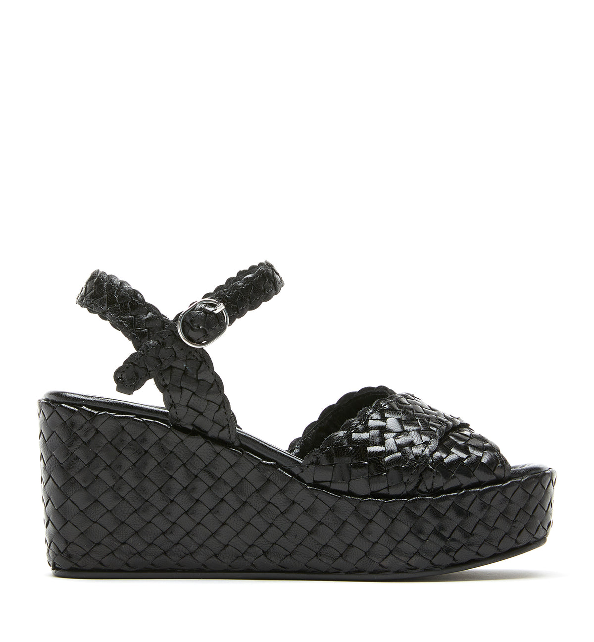Priya Woven Leather Wedge Sandal