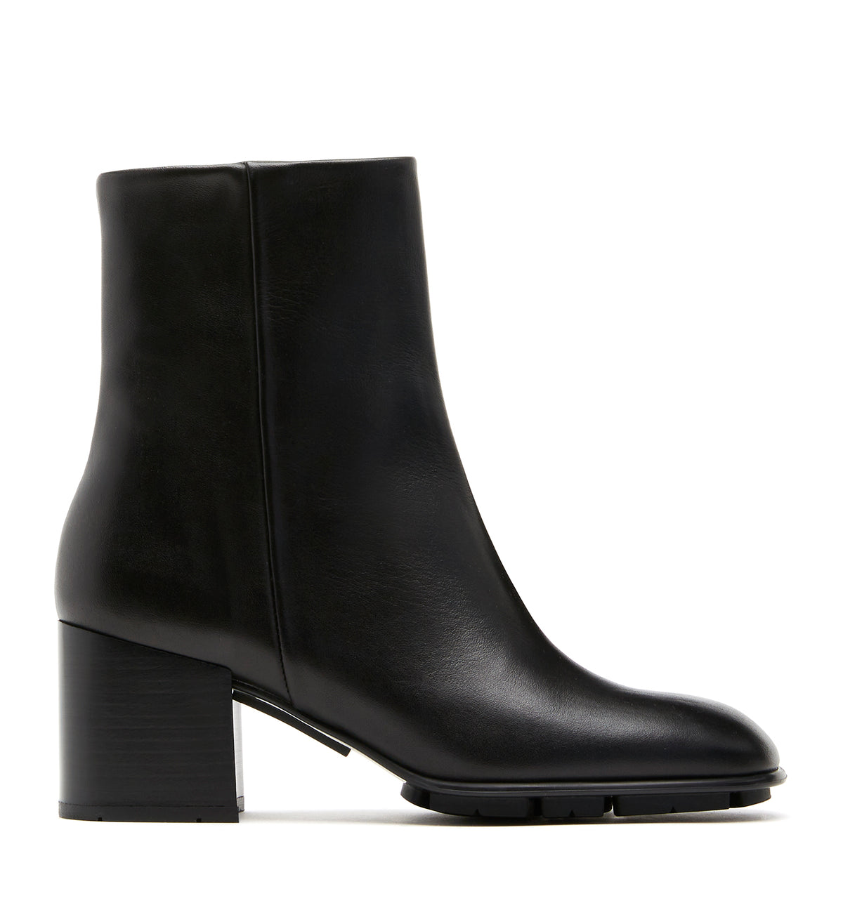PRYSILA LEATHER HEELED BOOTIE — Item 1 of 5