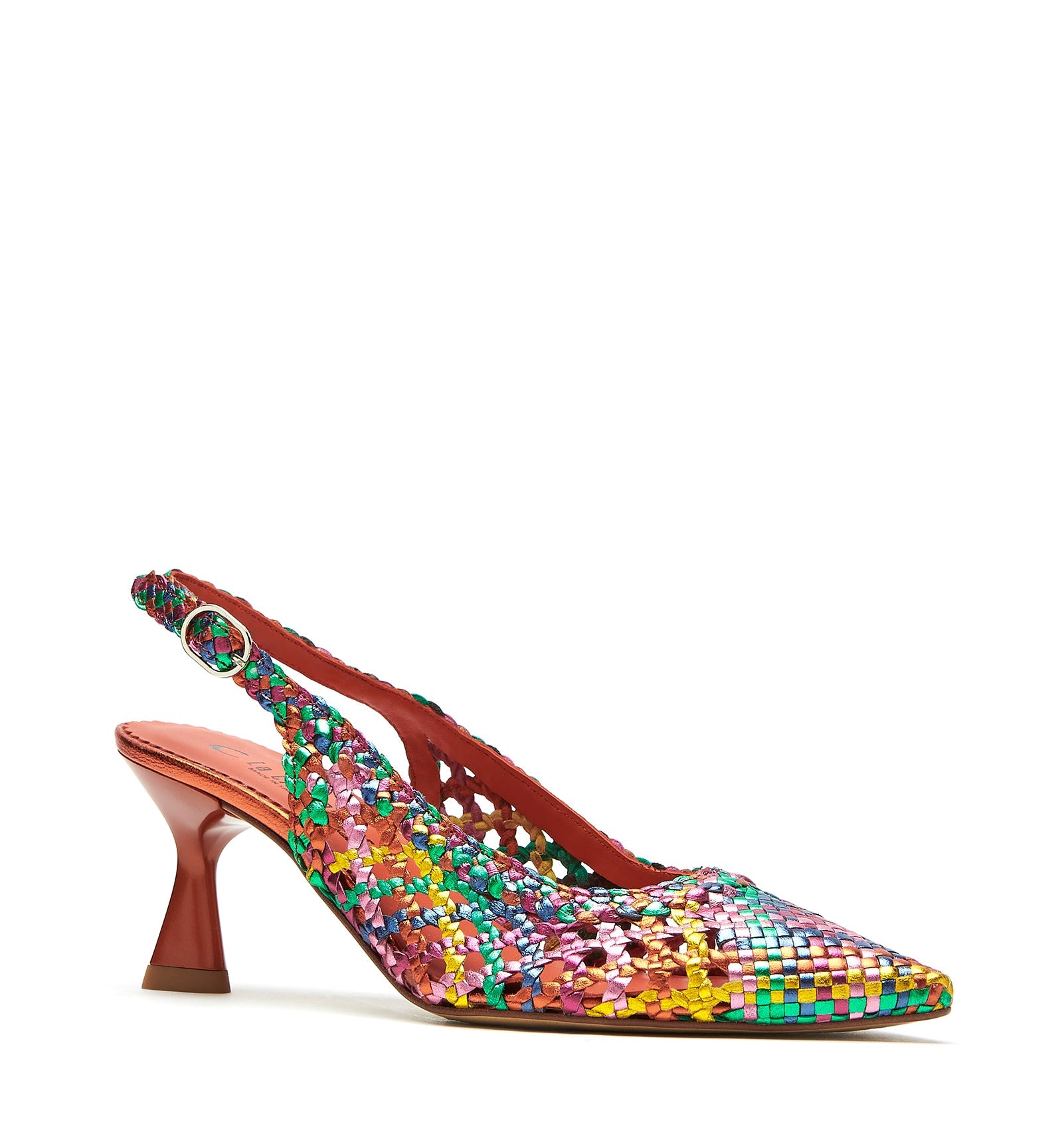 PUMP SLINGBACK WOVEN LEATHER PUMP - La Canadienne