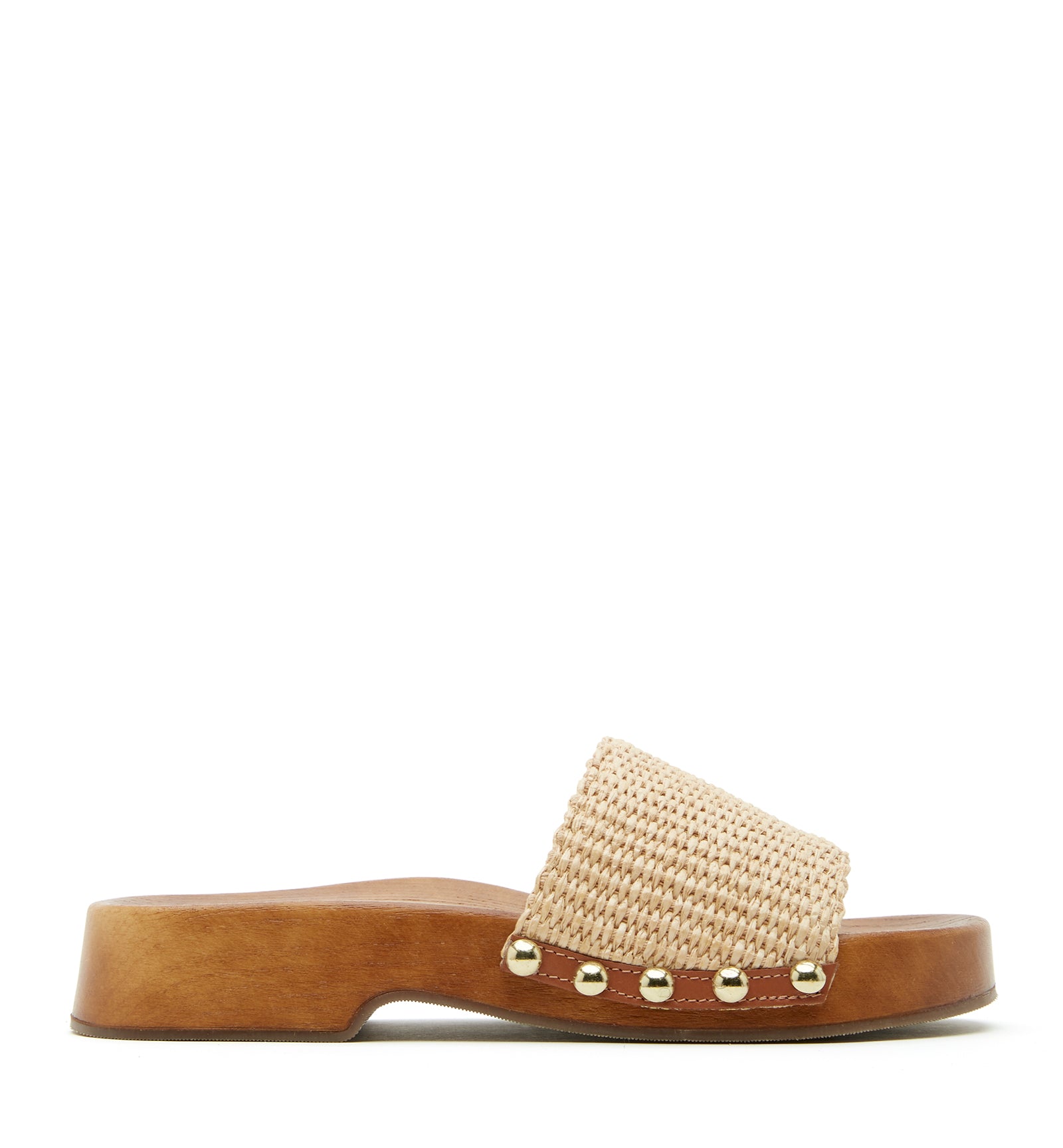 SAGE SANDALE SABOT EN RAPHIA