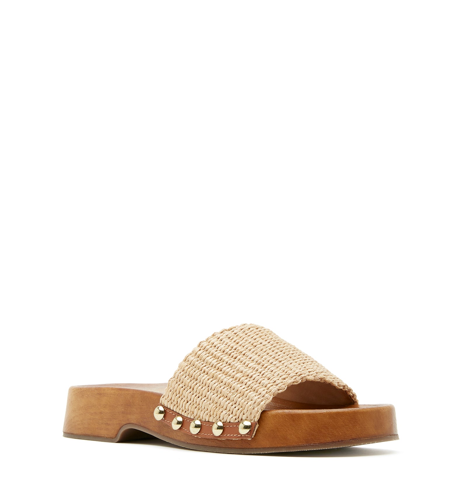 SAGE SANDALE SABOT EN RAPHIA