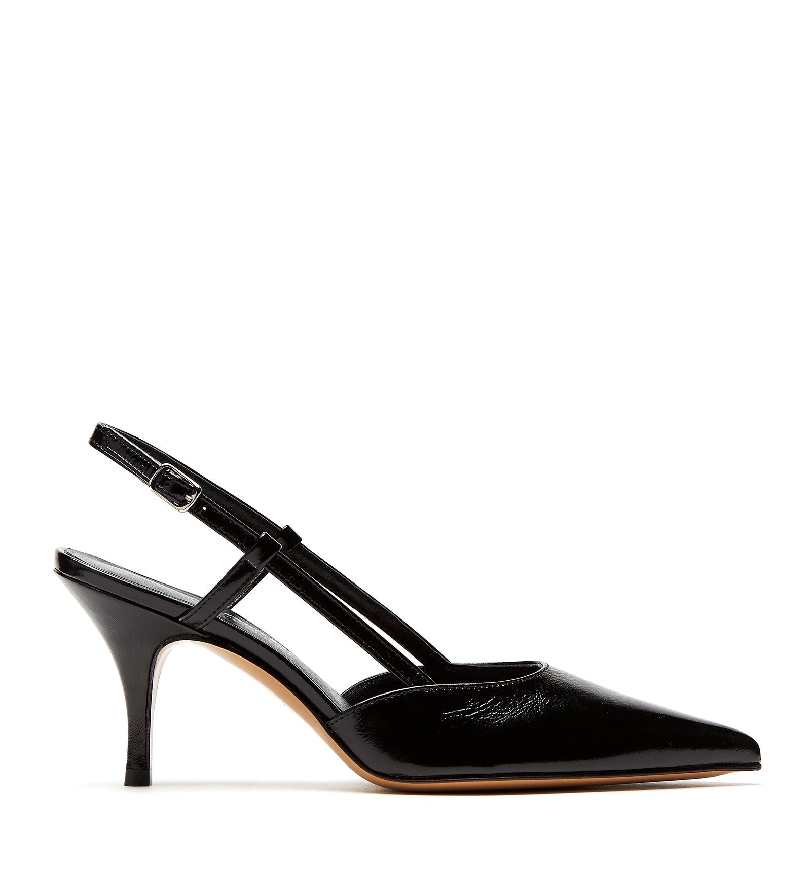 RECRUIT SLINGBACK CRINKLE LEATHER PUMP - La Canadienne