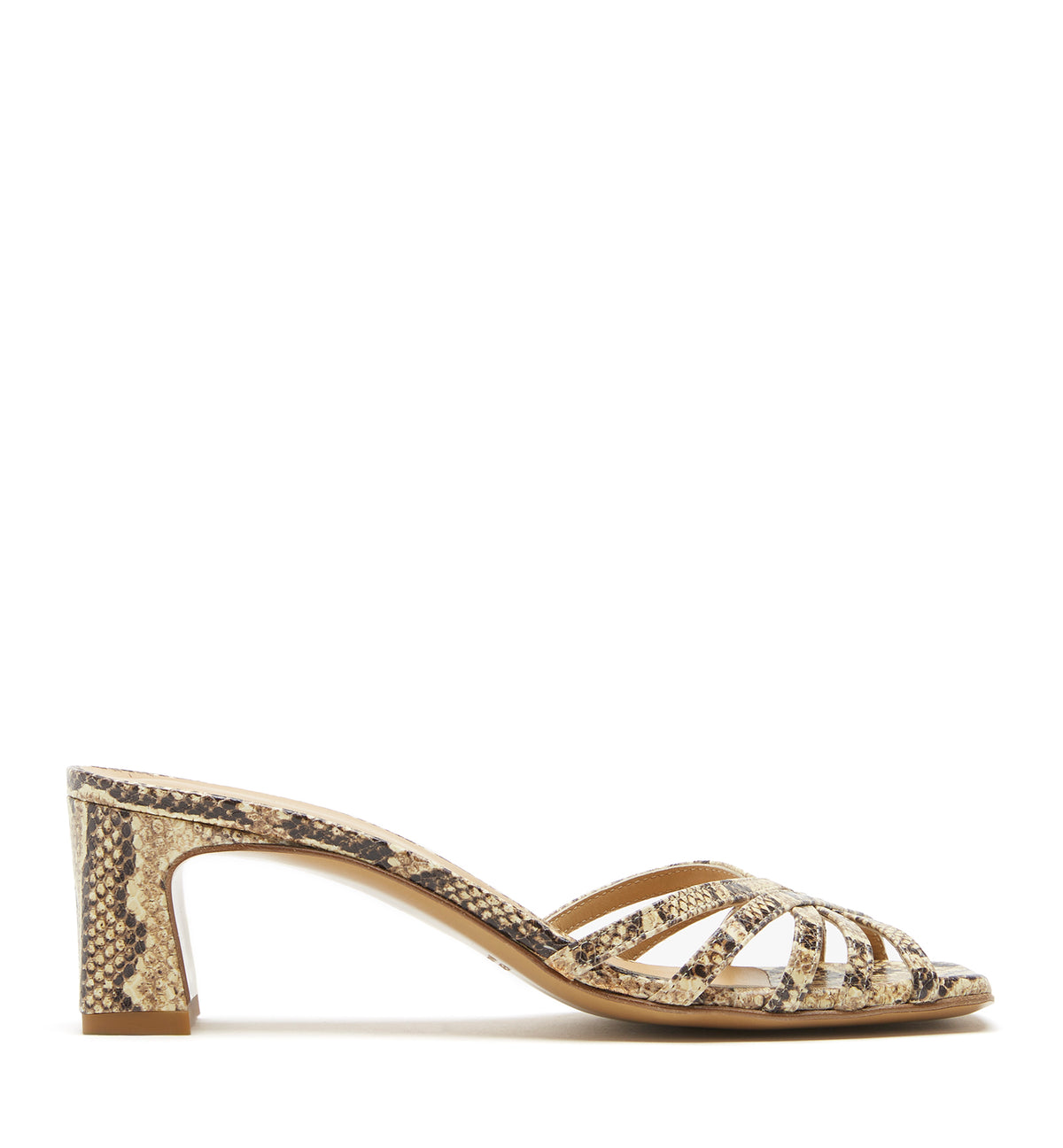 REECE SNAKE PRINT LEATHER SANDAL