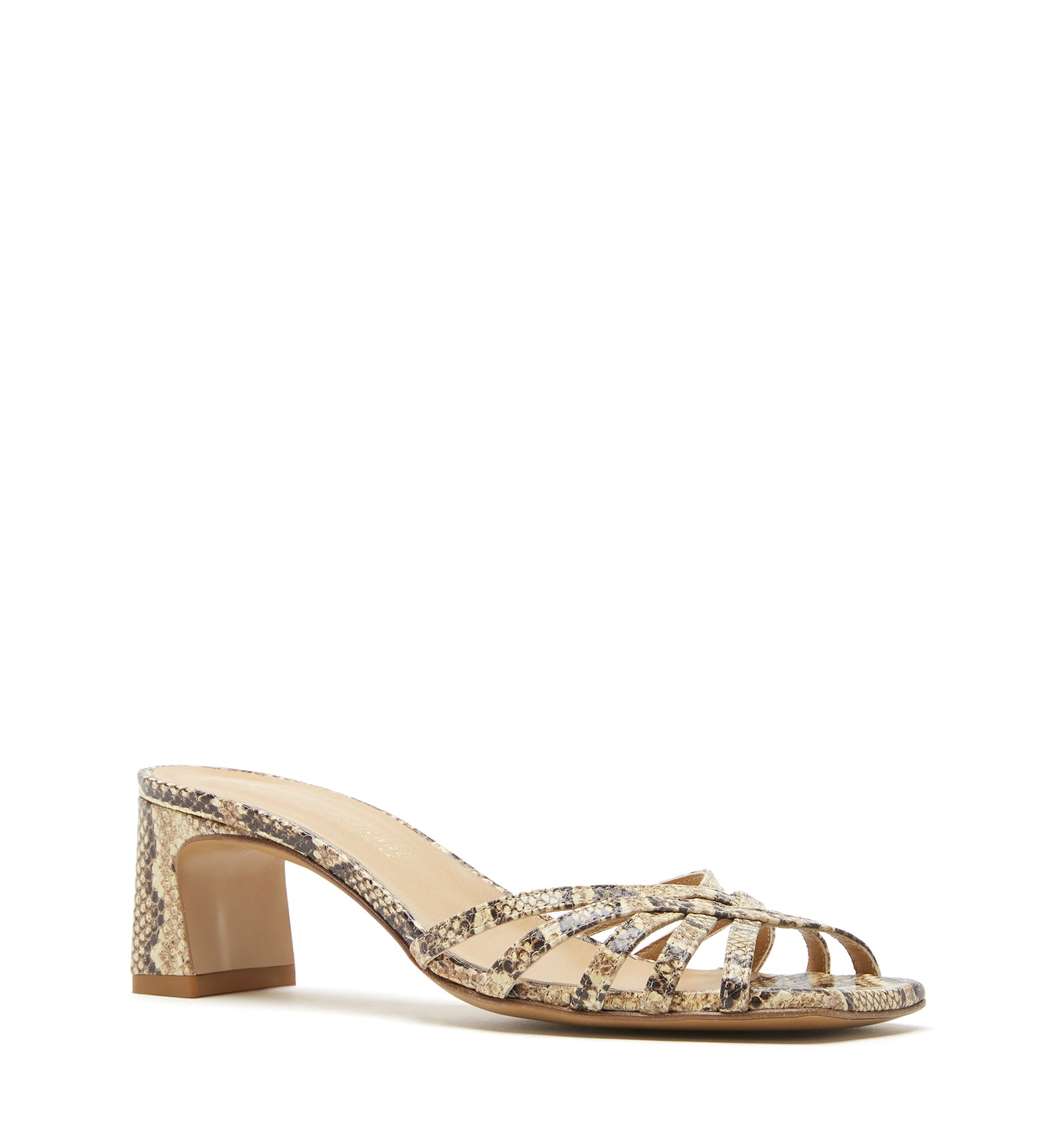 REECE SANDALE EN CUIR IMPRIMÉ SERPENT
