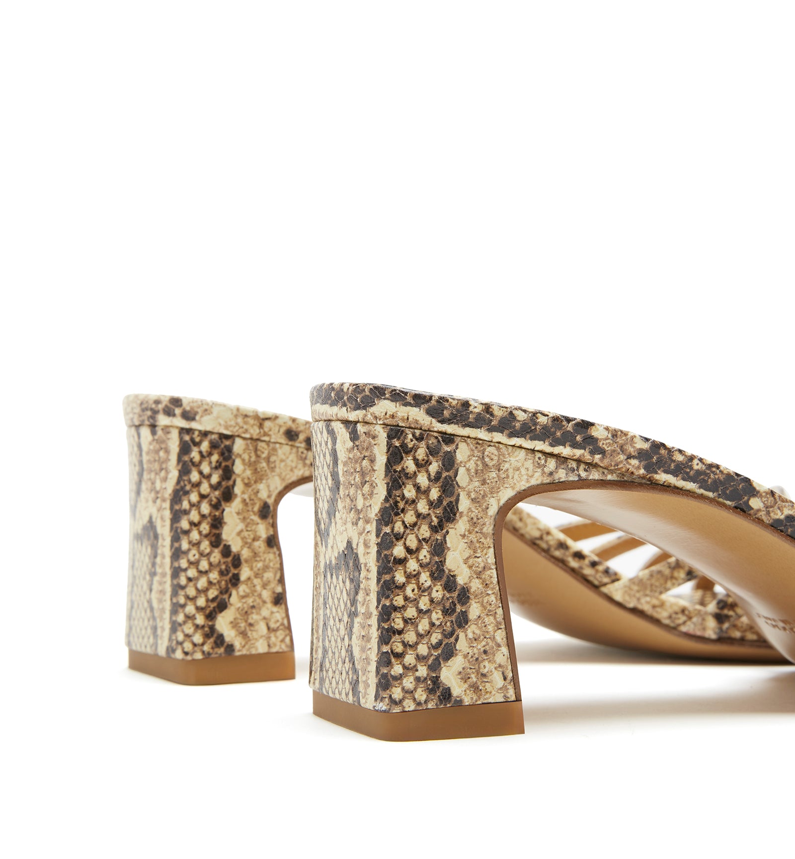 REECE SANDALE EN CUIR IMPRIMÉ SERPENT