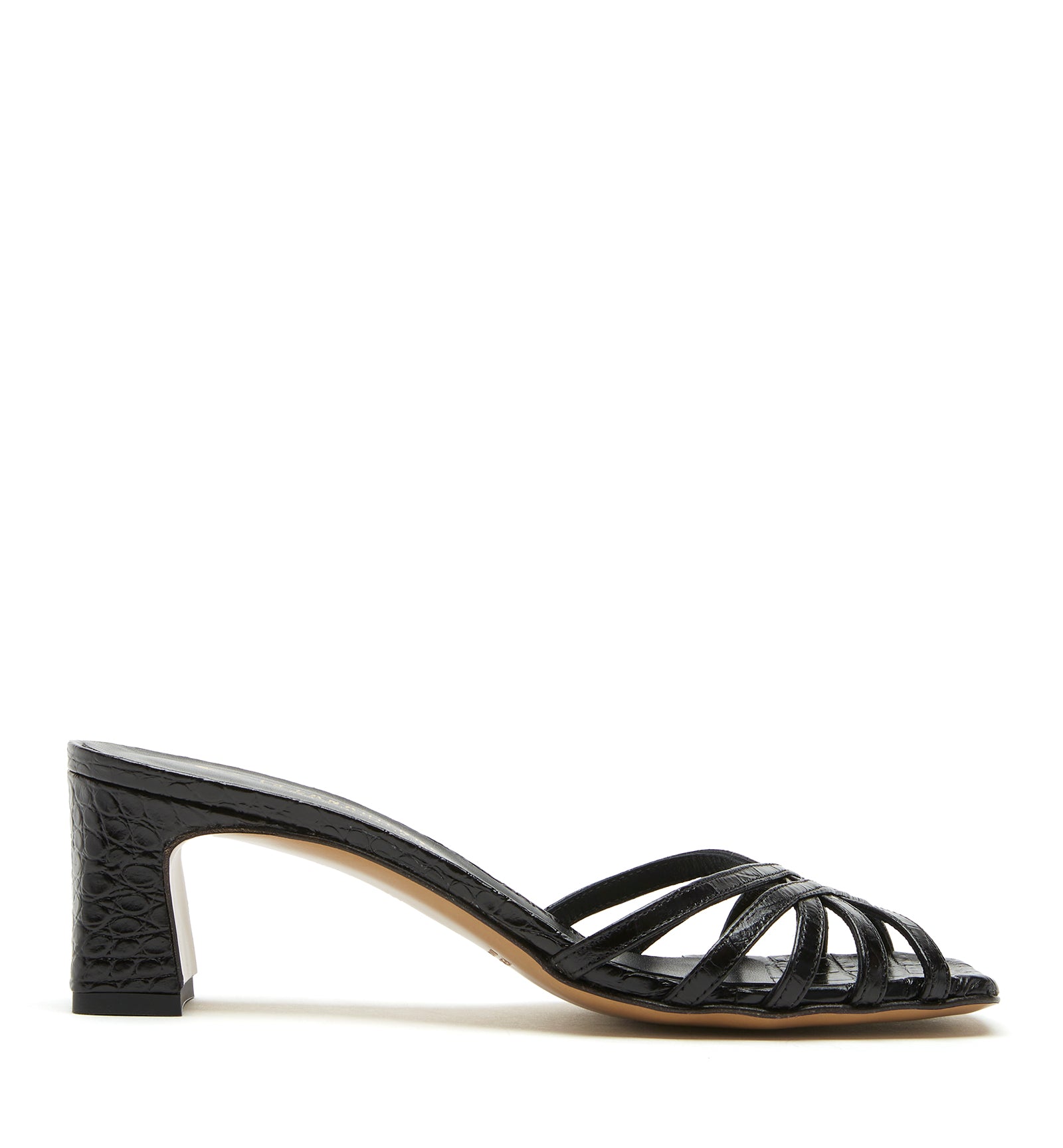 REECE SANDALE EN CUIR IMPRIMÉ CROCO