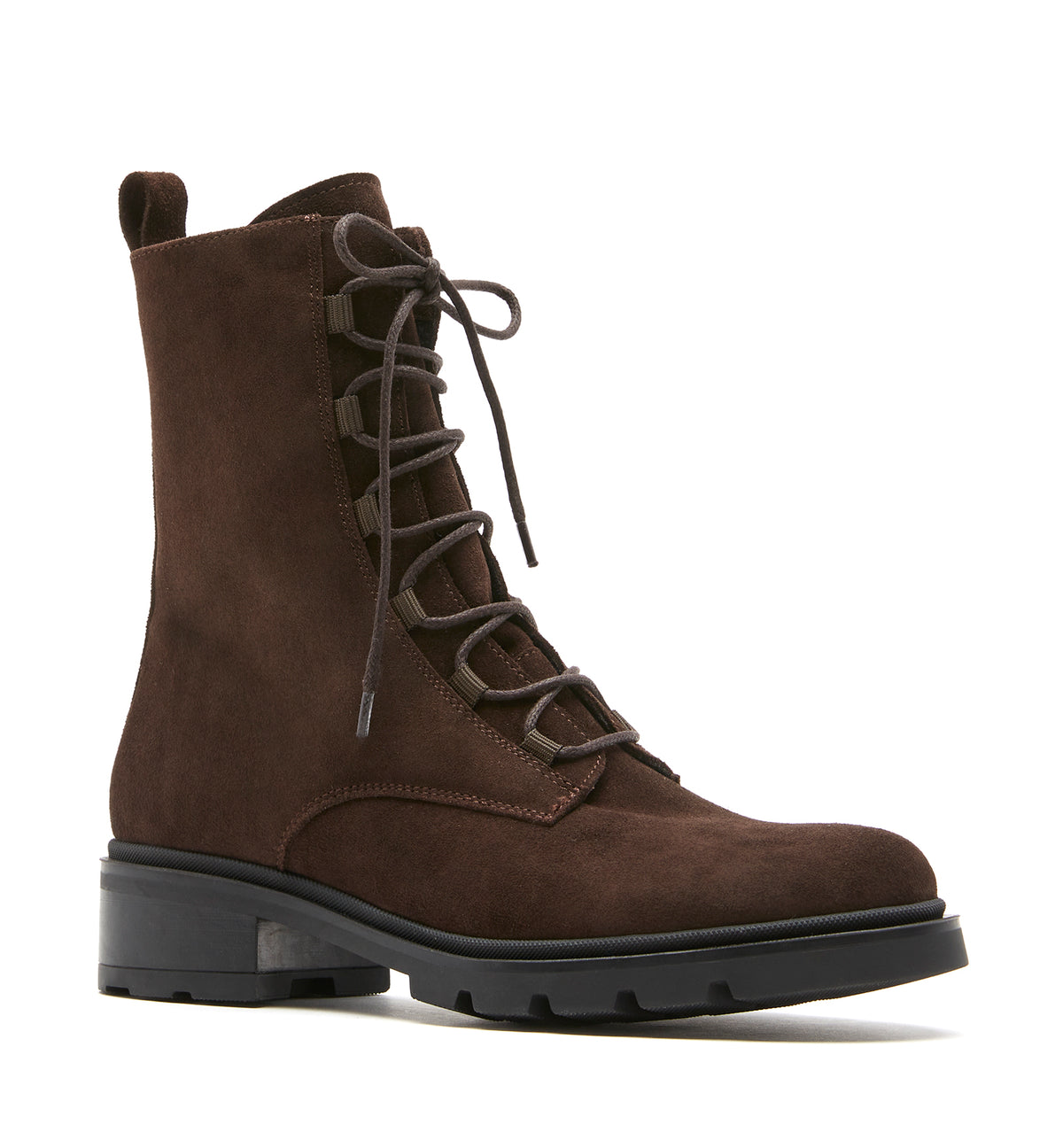 SECURE SUEDE LACE UP BOOTIE