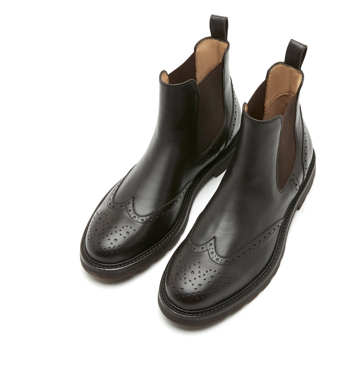 TAVOR MEN'S LEATHER BROGUE BOOT — Item 3 of 5