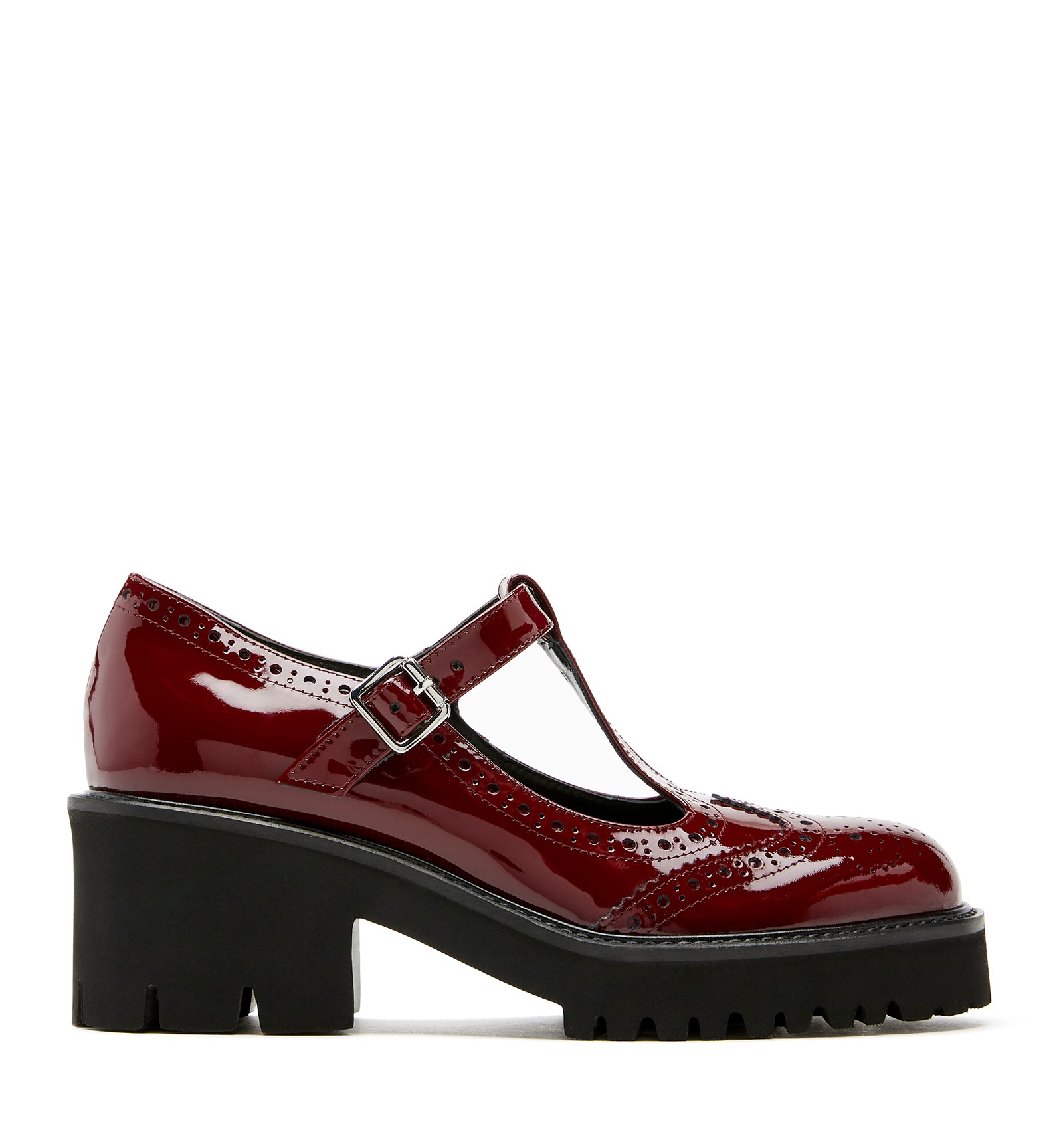 TREE MOCASSIN MARY JANE EN CUIR VERNI