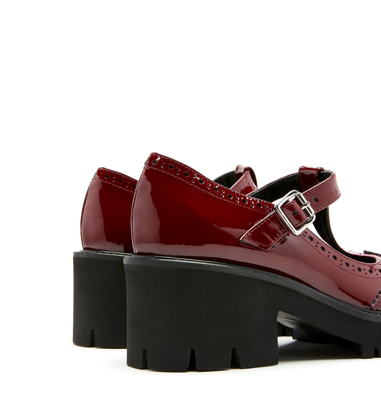 TREE MOCASSIN MARY JANE EN CUIR VERNI