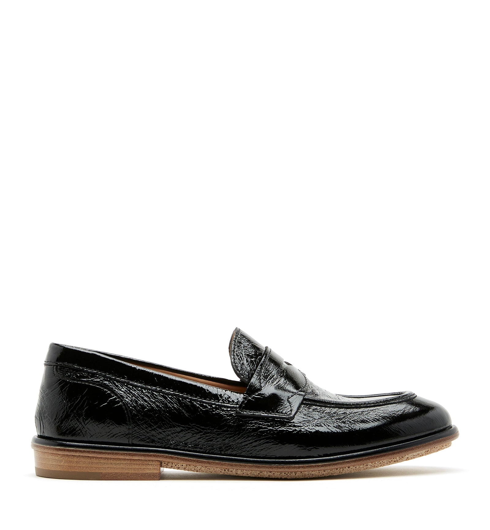 TRINITY CRUSHED LEATHER LOAFER
